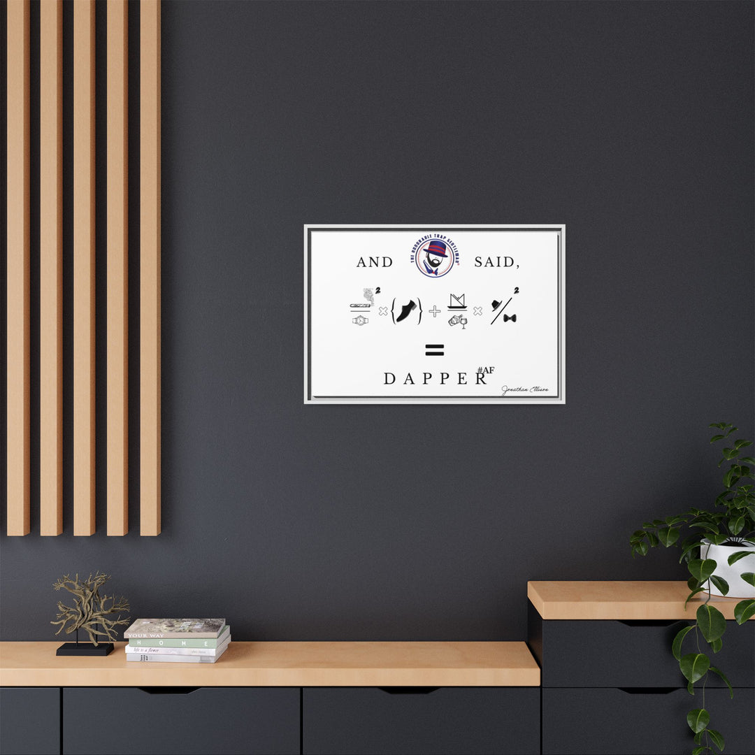 House of Dappierre #DAPPERAF Framed Matte Canvas Art