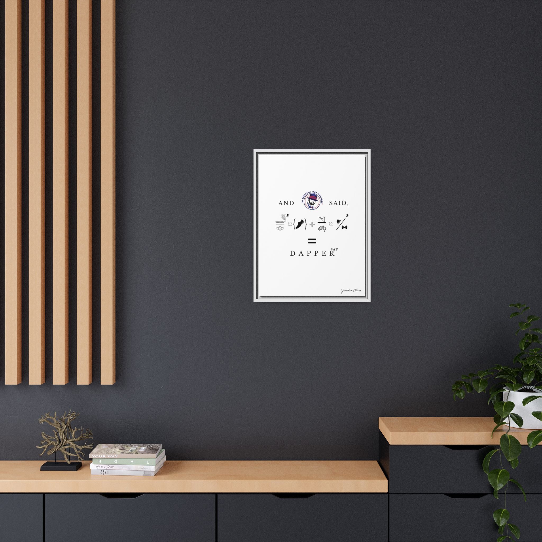 House of Dappierre #DAPPERAF Framed Matte Canvas Art