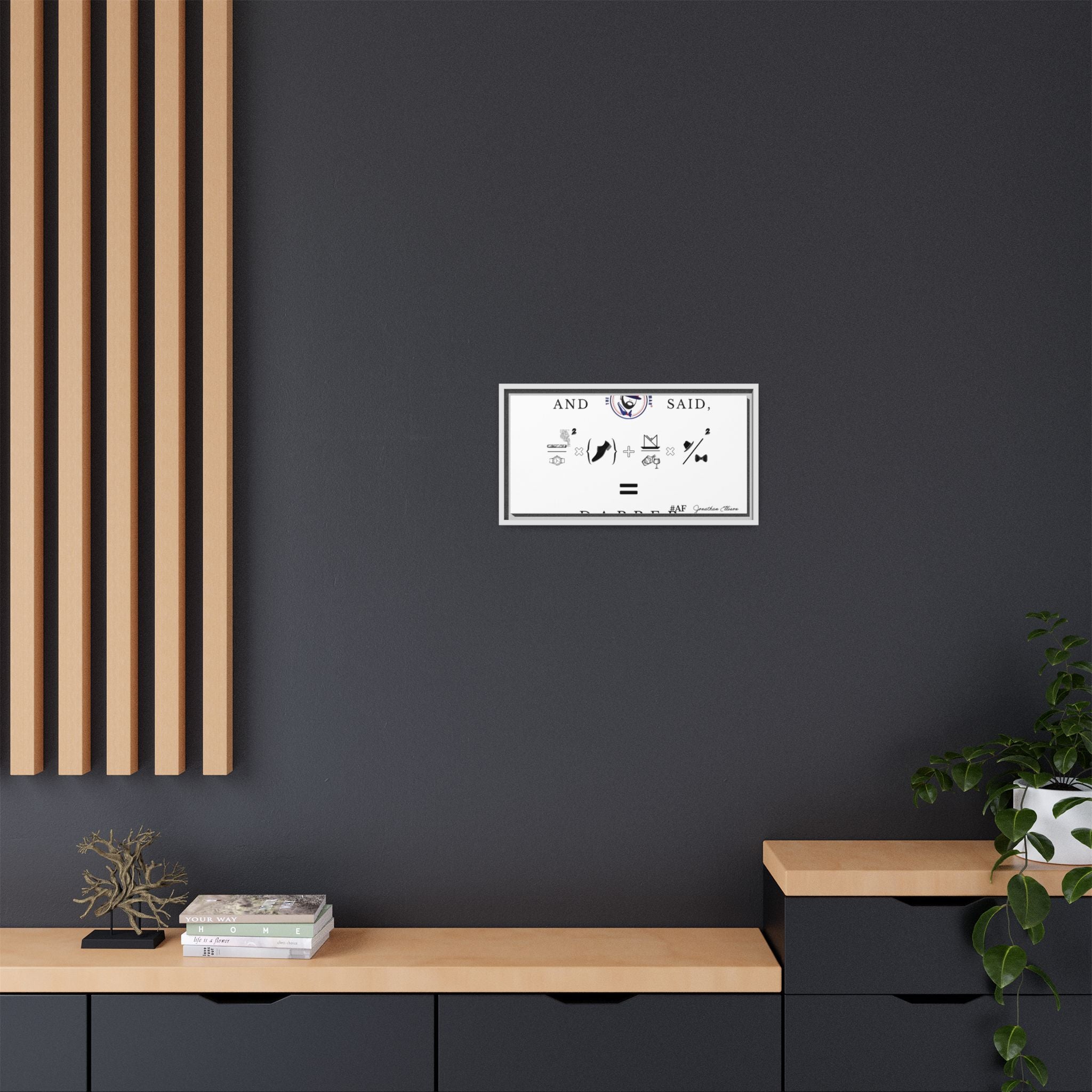 House of Dappierre #DAPPERAF Framed Matte Canvas Art