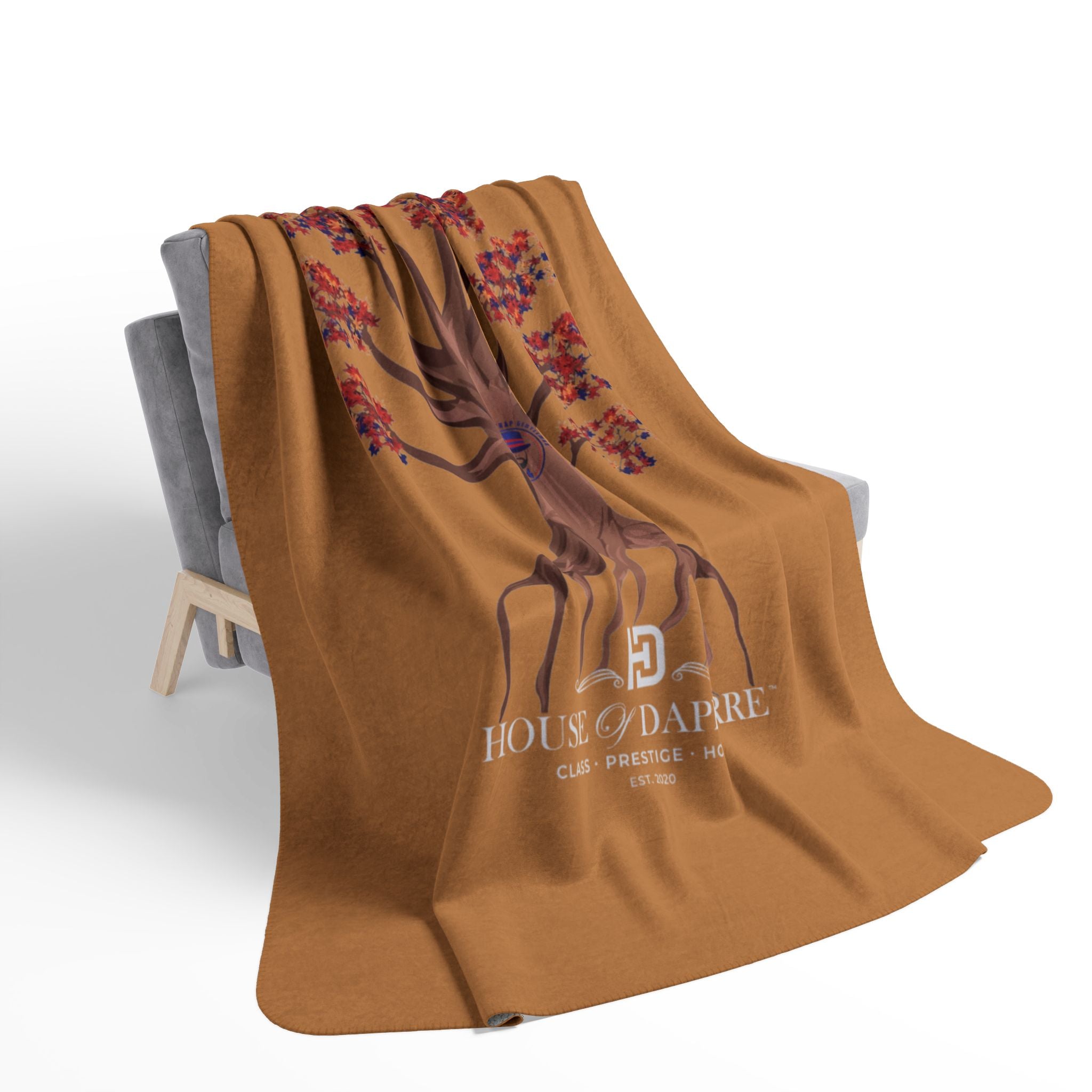 House of Dappierre HTG Tree Sherpa Blanket