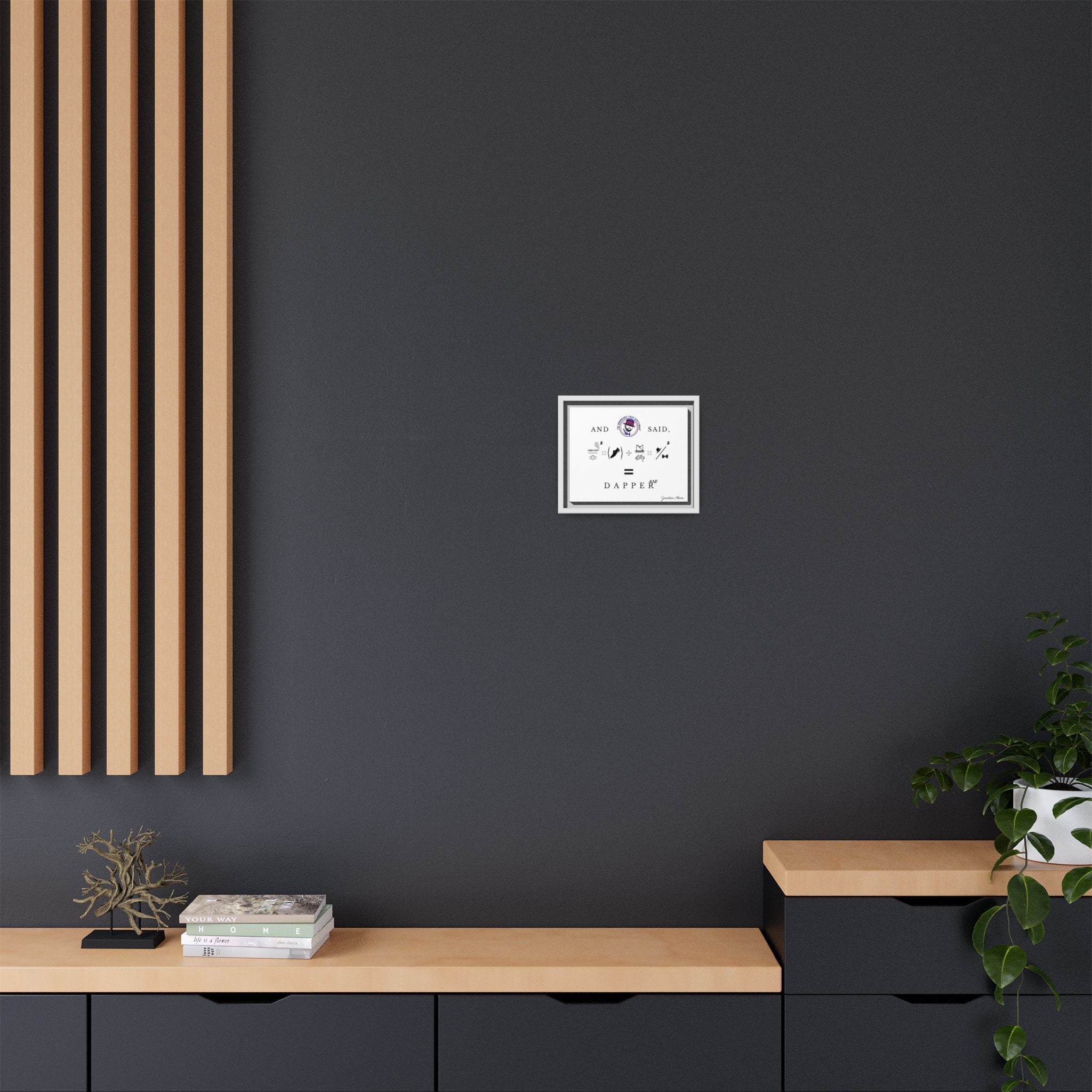 House of Dappierre #DAPPERAF Framed Matte Canvas Art