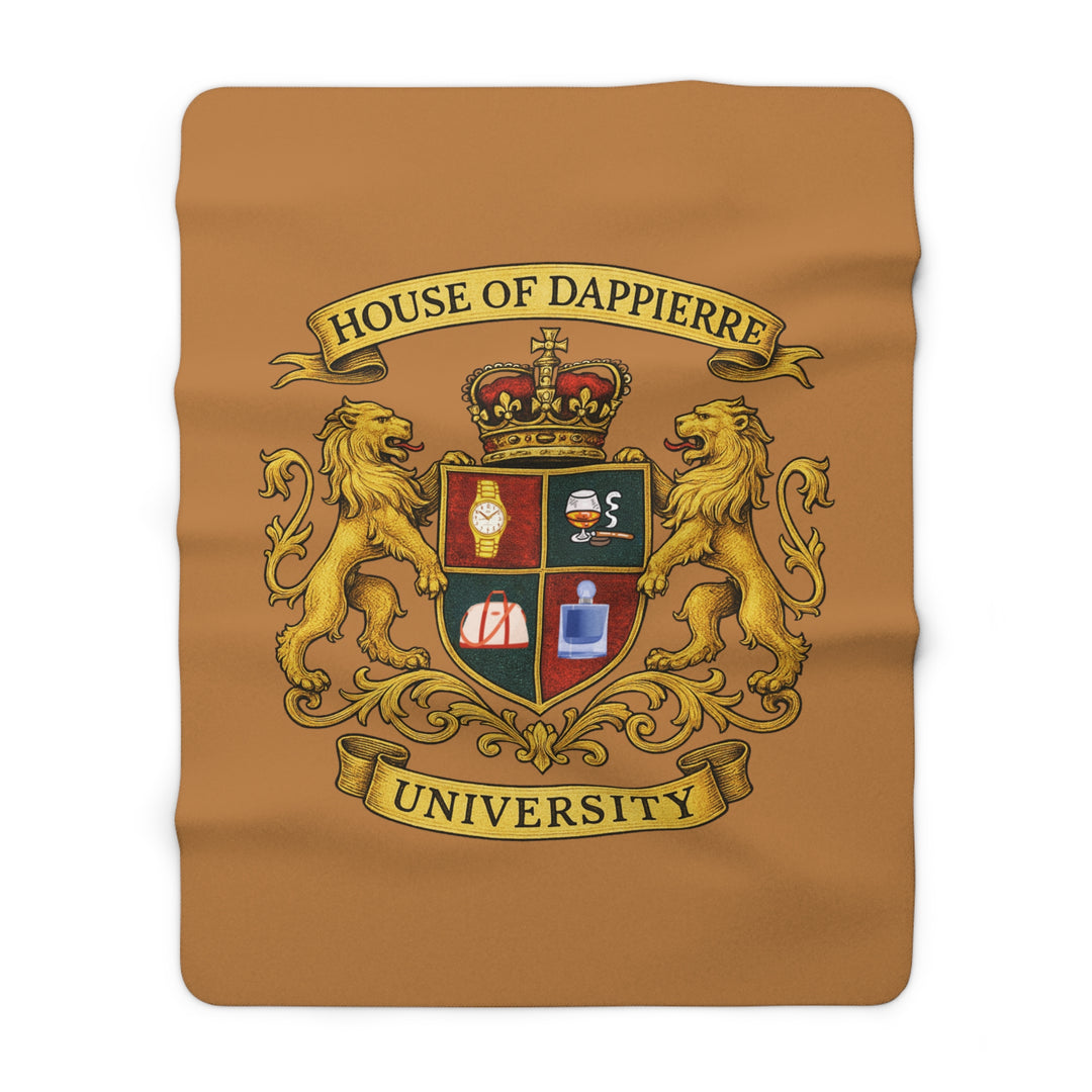House of Dappierre University Cozy Sherpa Fleece Blanket