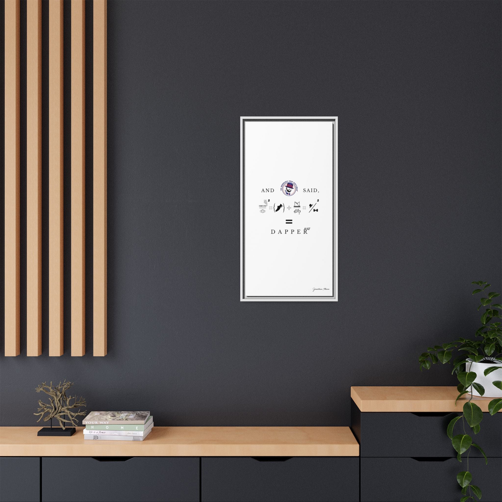 House of Dappierre #DAPPERAF Framed Matte Canvas Art