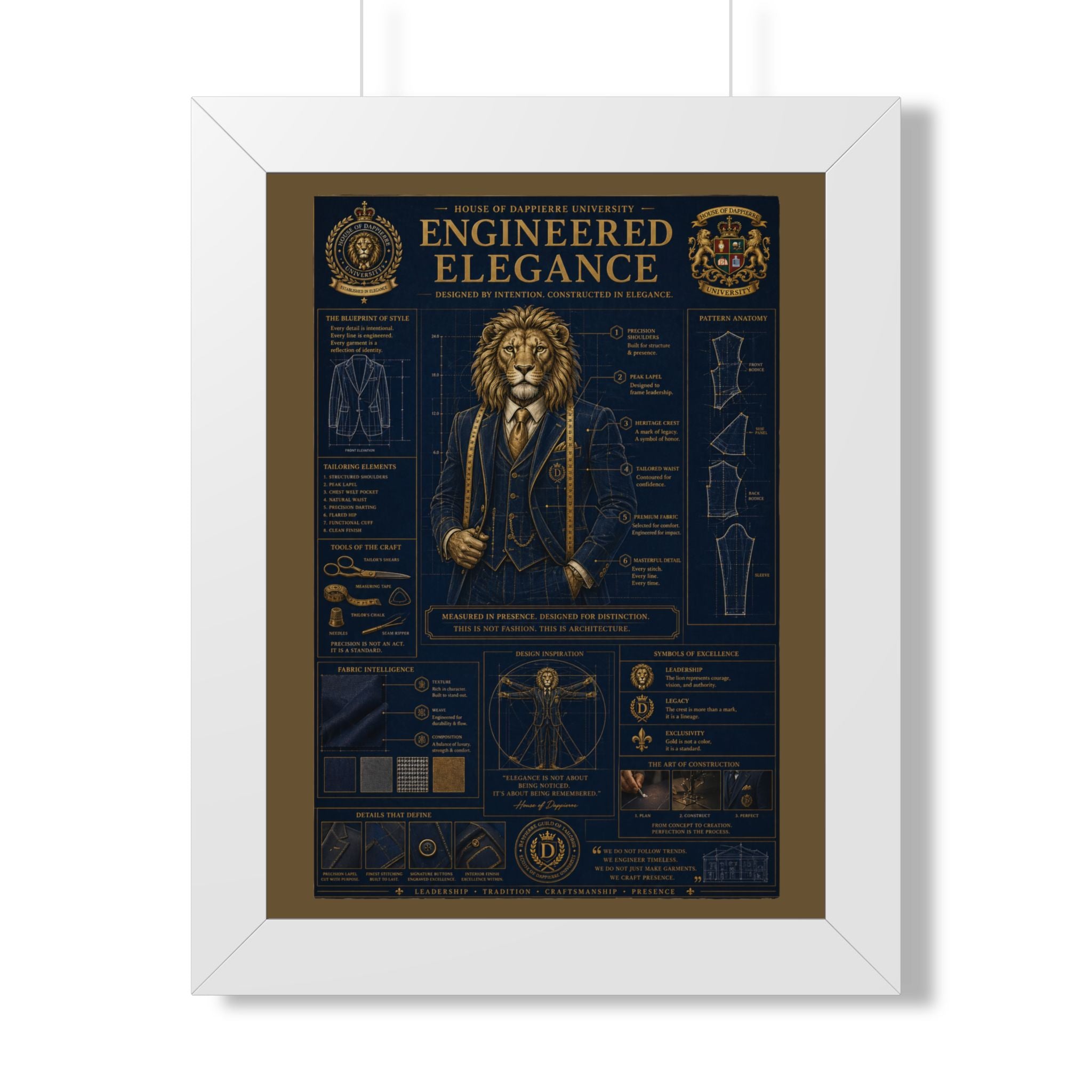 House of Dappierre University Lion Gentleman's Tailoring Blueprint
