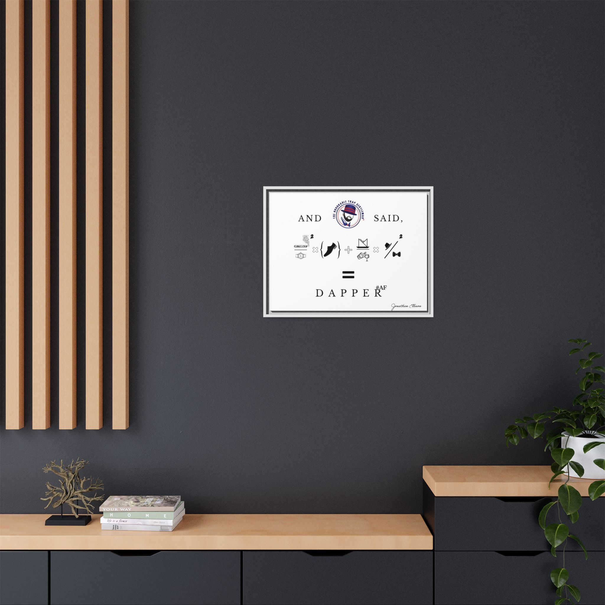 House of Dappierre #DAPPERAF Framed Matte Canvas Art