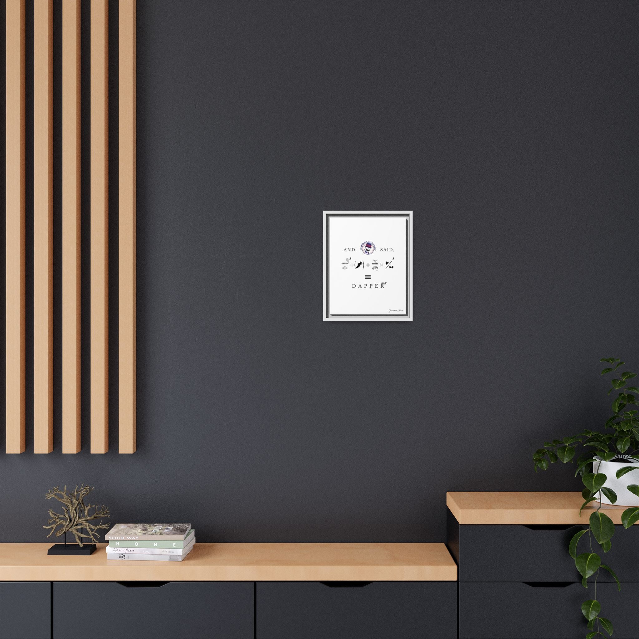 House of Dappierre #DAPPERAF Framed Matte Canvas Art