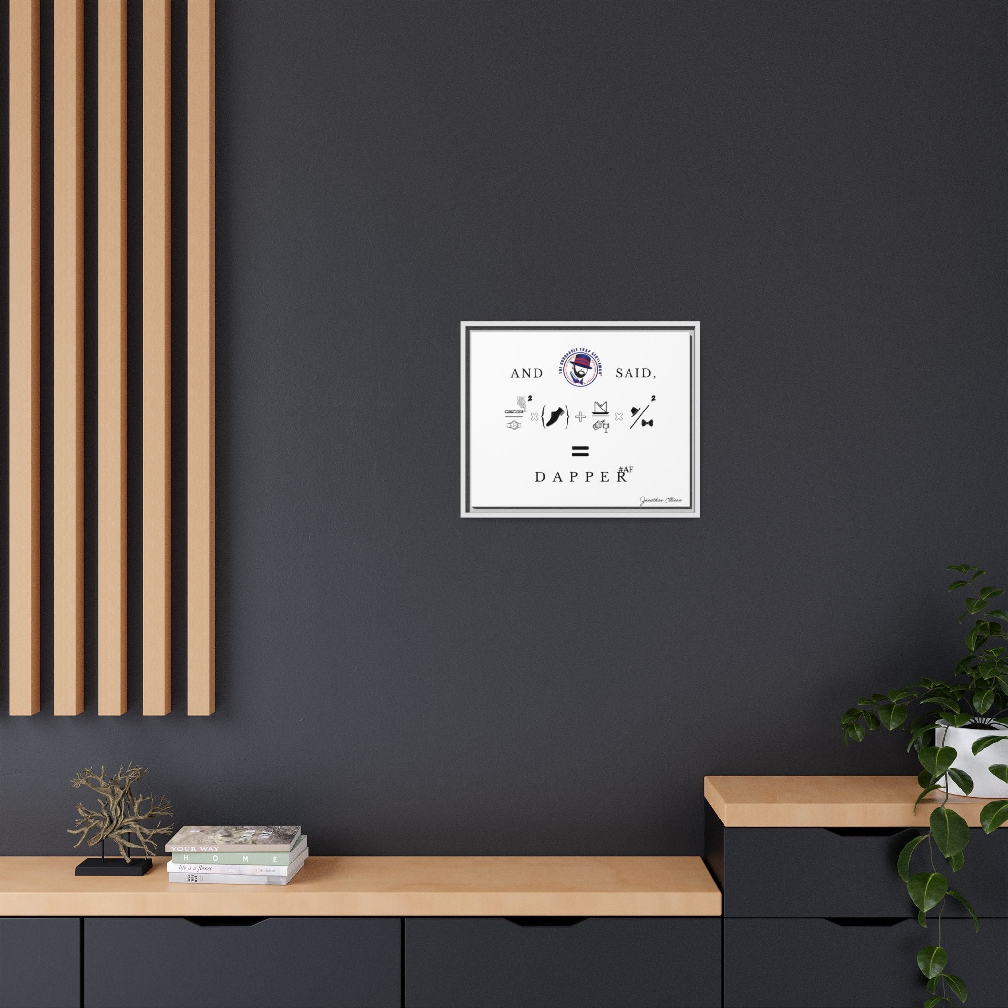 House of Dappierre #DAPPERAF Framed Matte Canvas Art