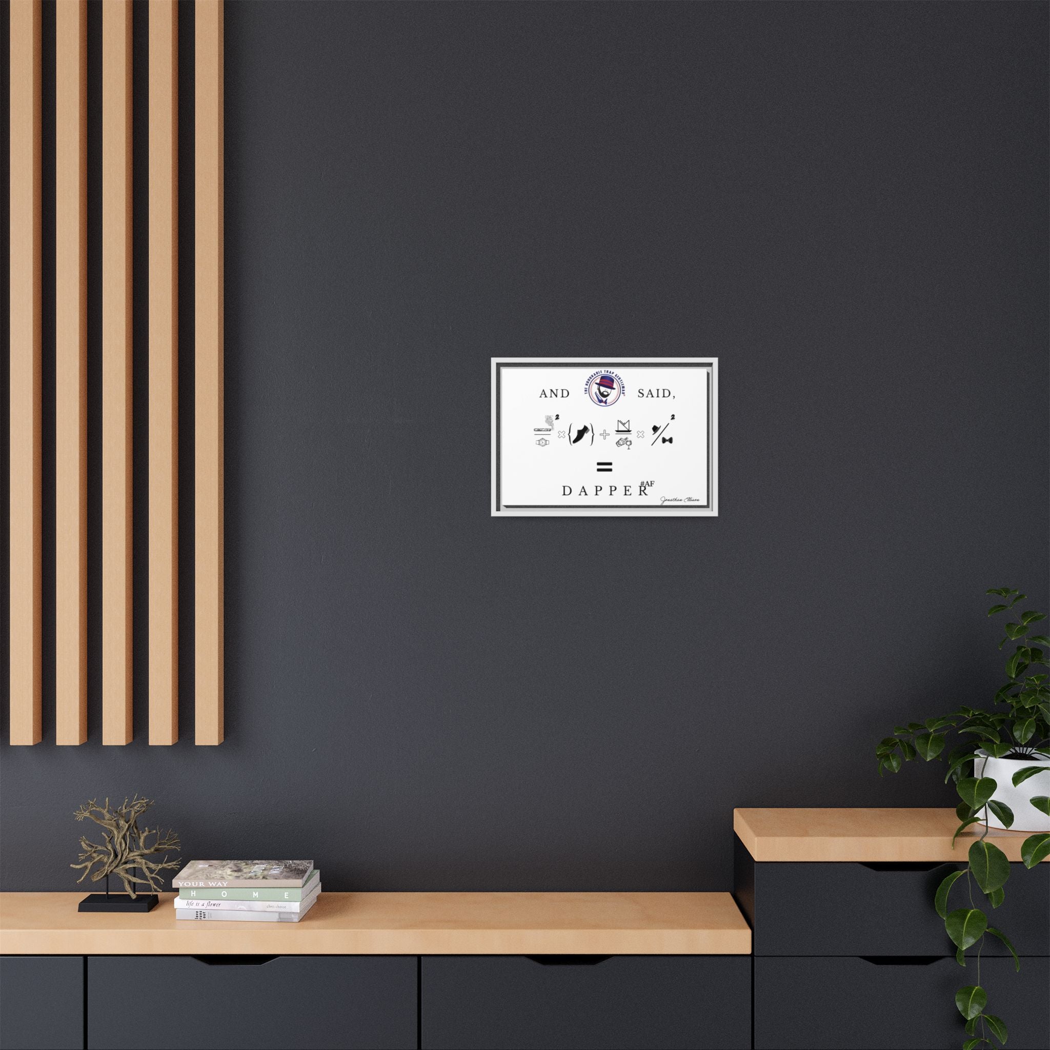 House of Dappierre #DAPPERAF Framed Matte Canvas Art