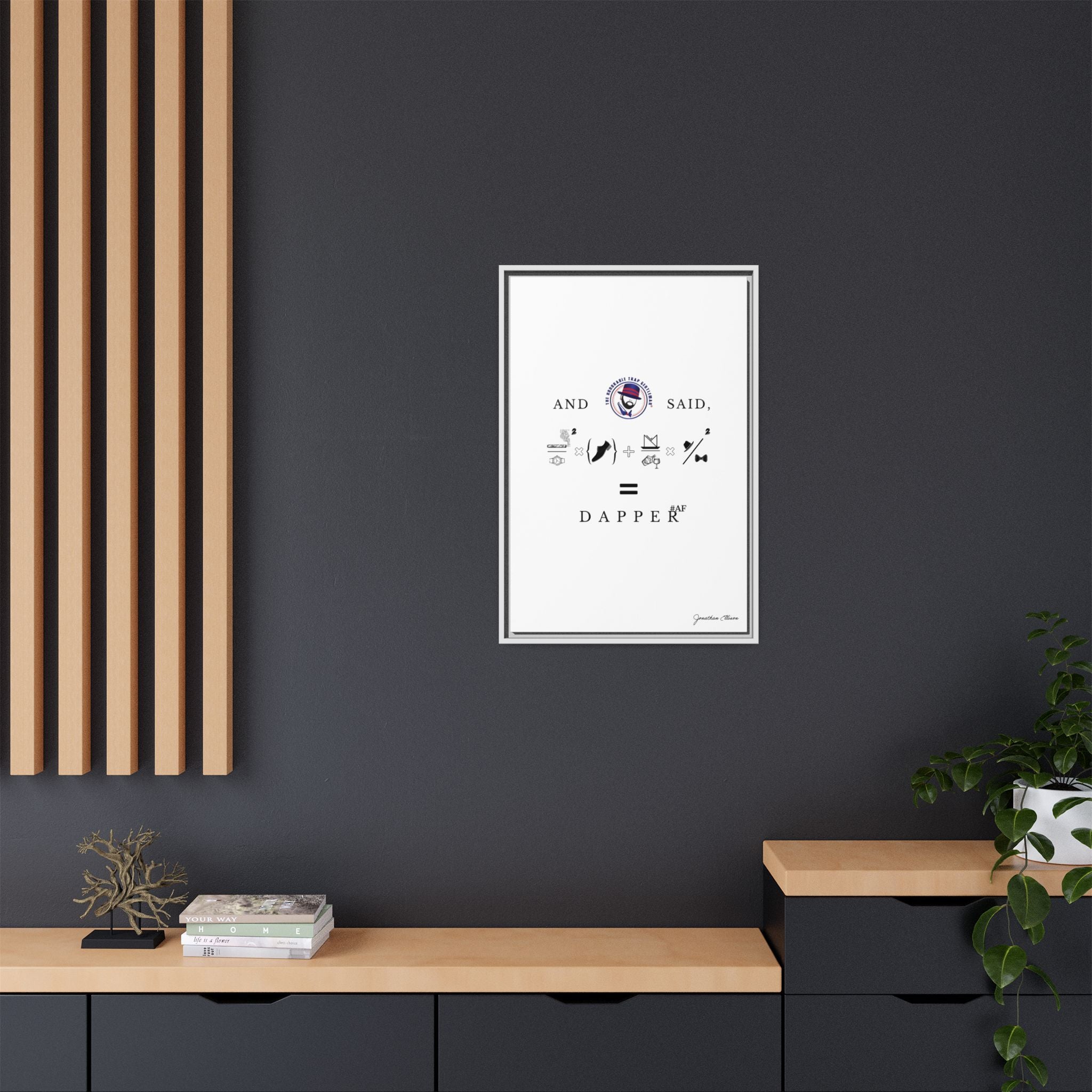 House of Dappierre #DAPPERAF Framed Matte Canvas Art