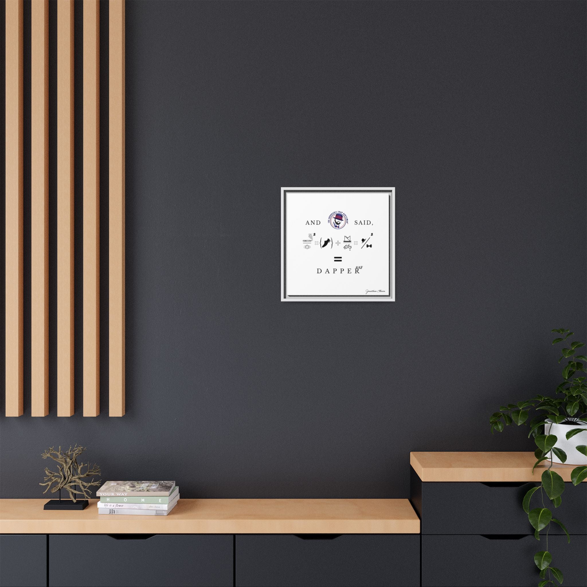 House of Dappierre #DAPPERAF Framed Matte Canvas Art