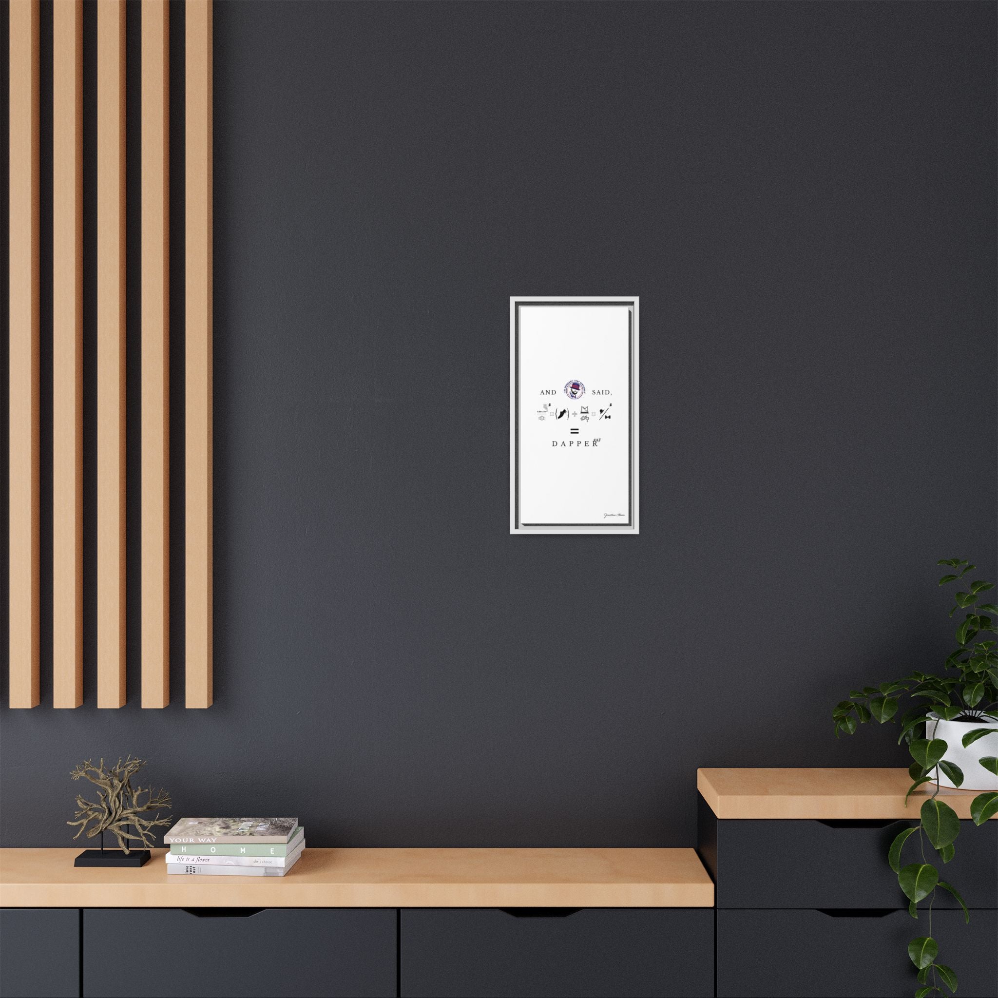 House of Dappierre #DAPPERAF Framed Matte Canvas Art