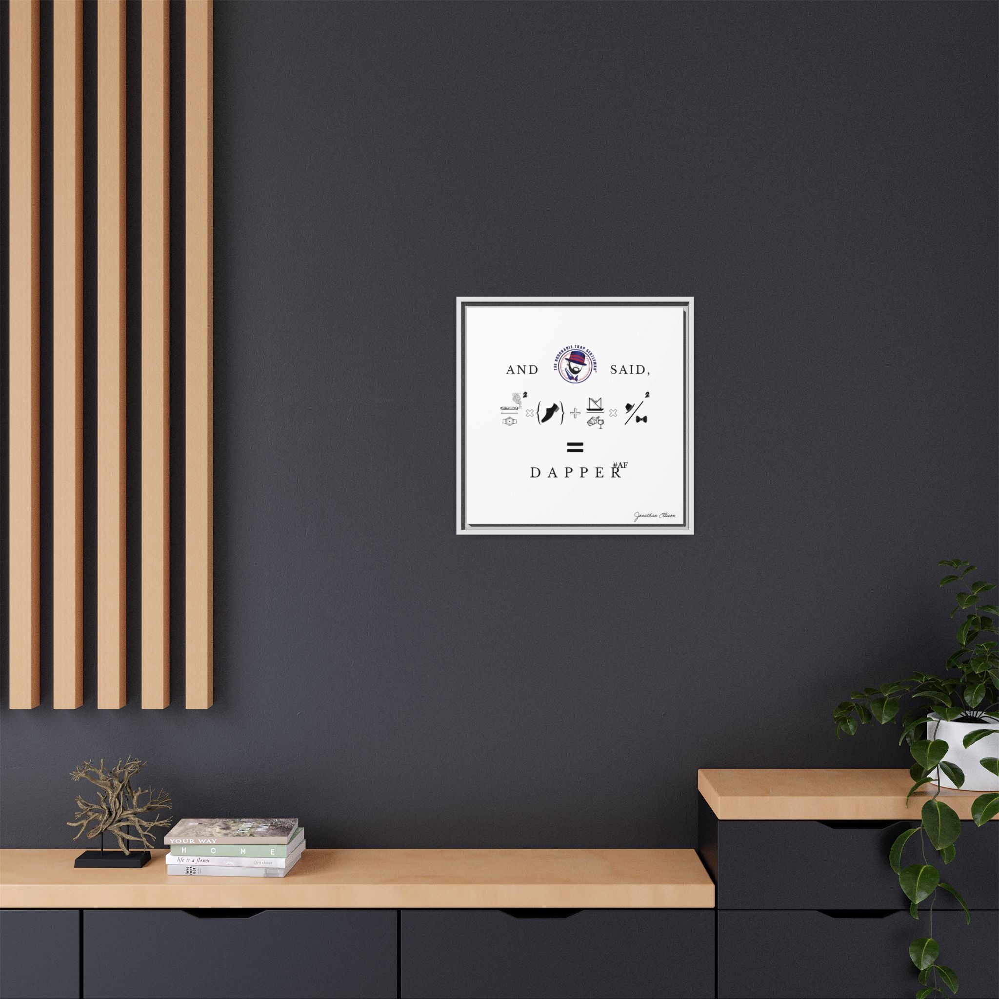 House of Dappierre #DAPPERAF Framed Matte Canvas Art