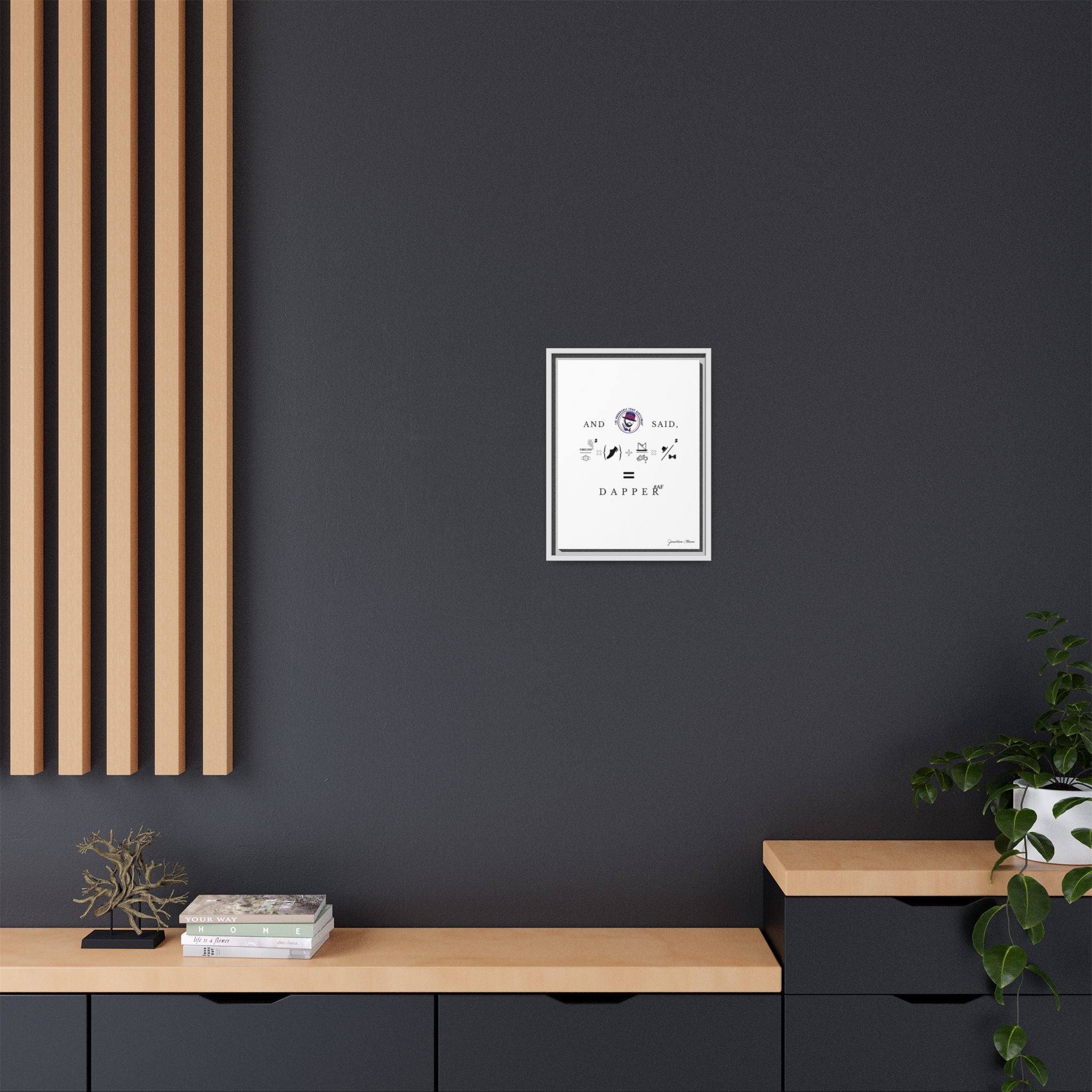 House of Dappierre #DAPPERAF Framed Matte Canvas Art