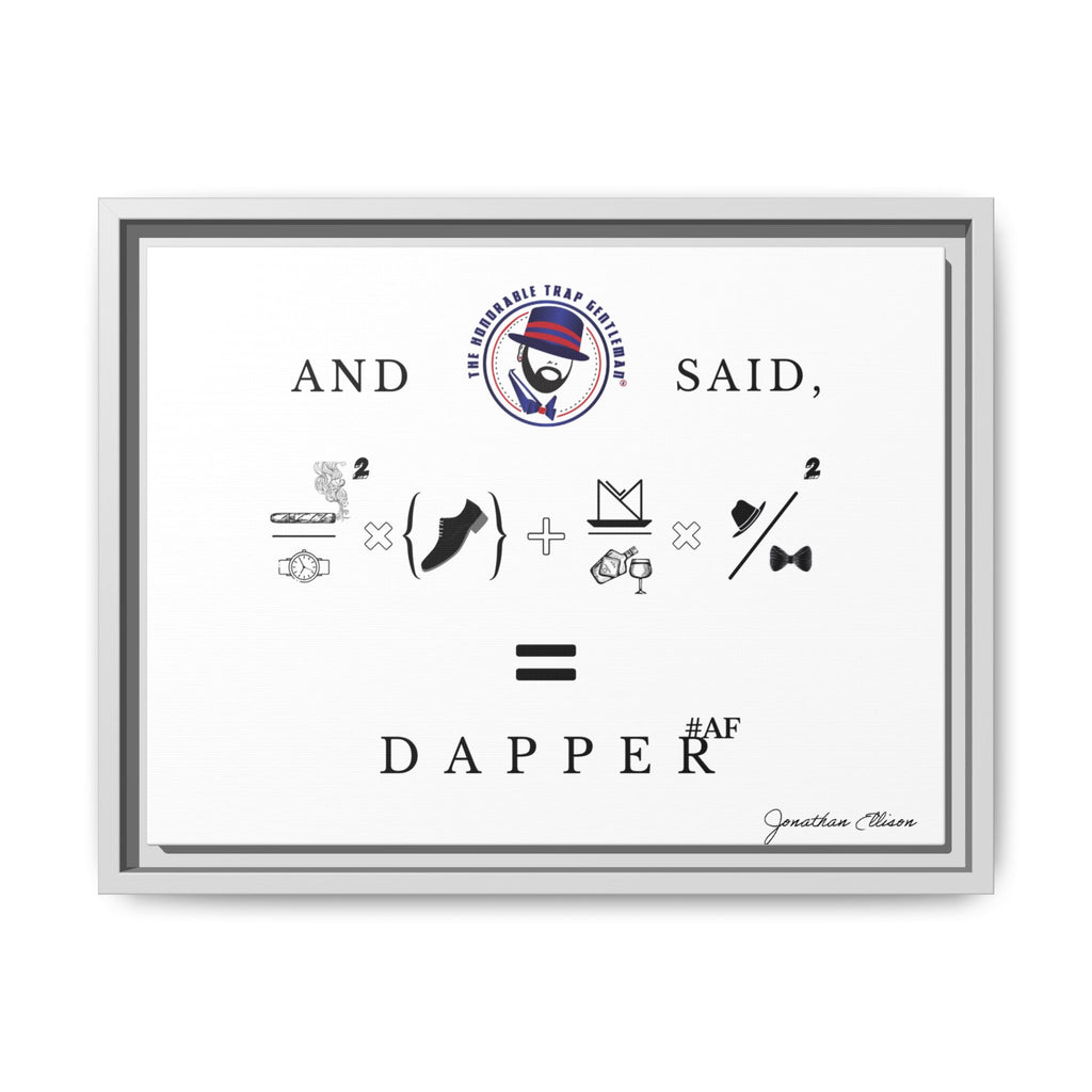 House of Dappierre #DAPPERAF Framed Matte Canvas Art