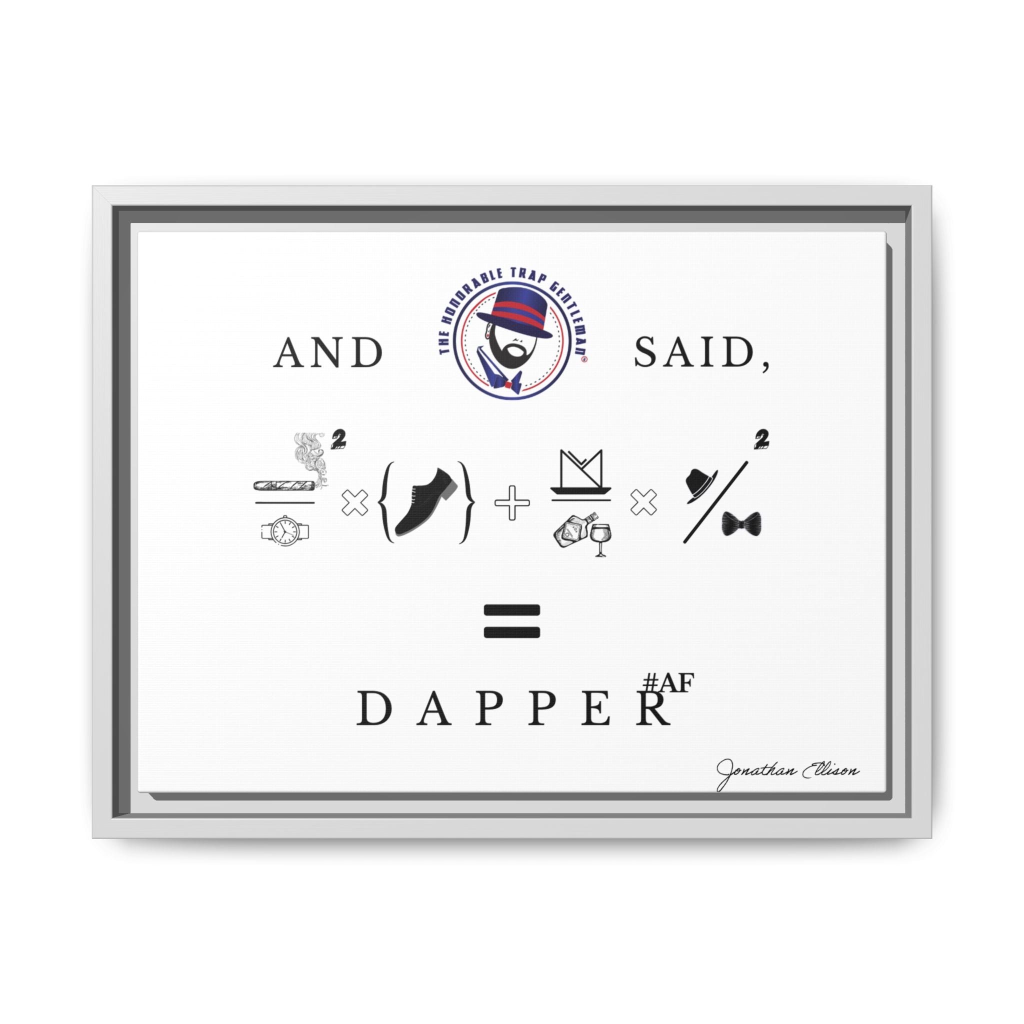 House of Dappierre #DAPPERAF Framed Matte Canvas Art