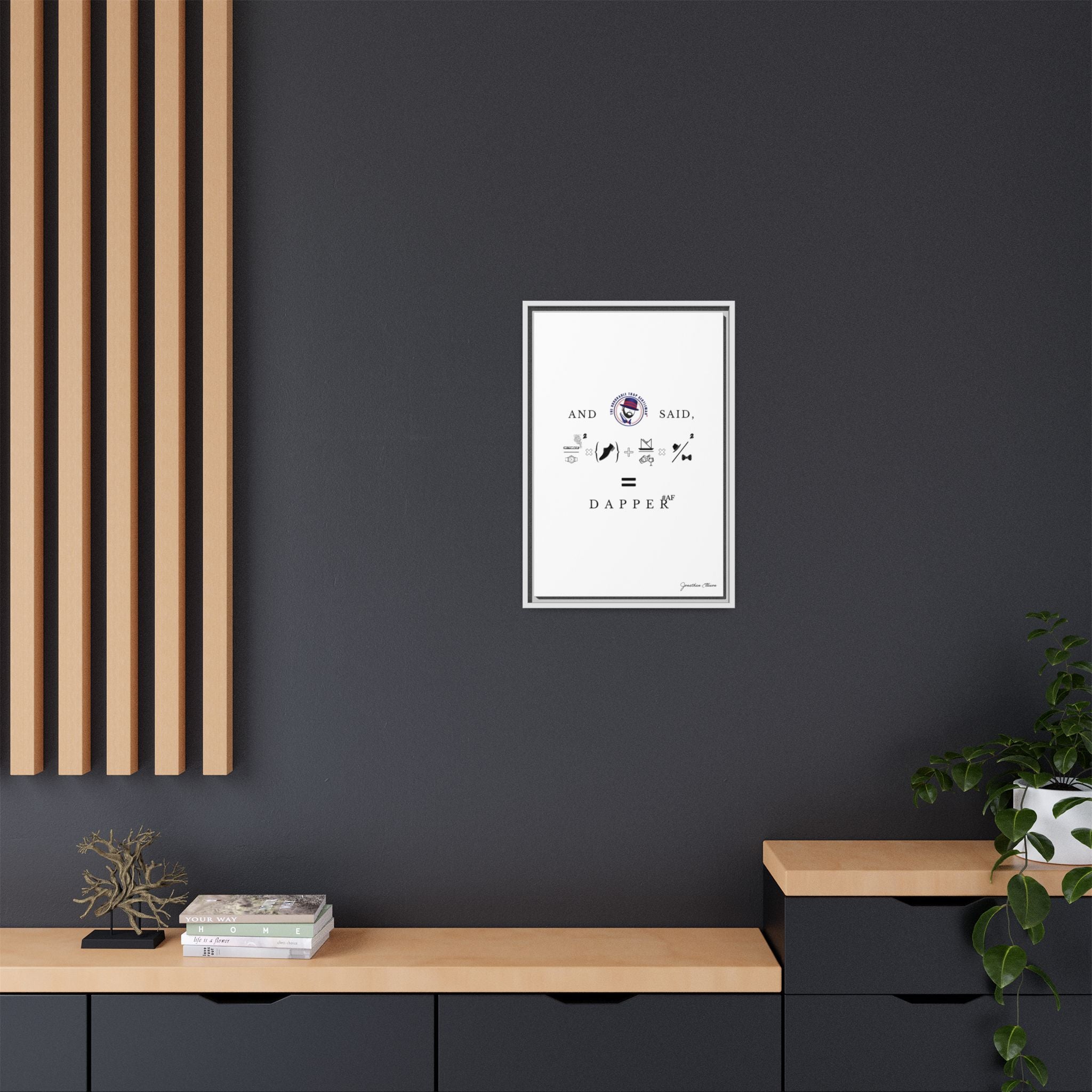 House of Dappierre #DAPPERAF Framed Matte Canvas Art