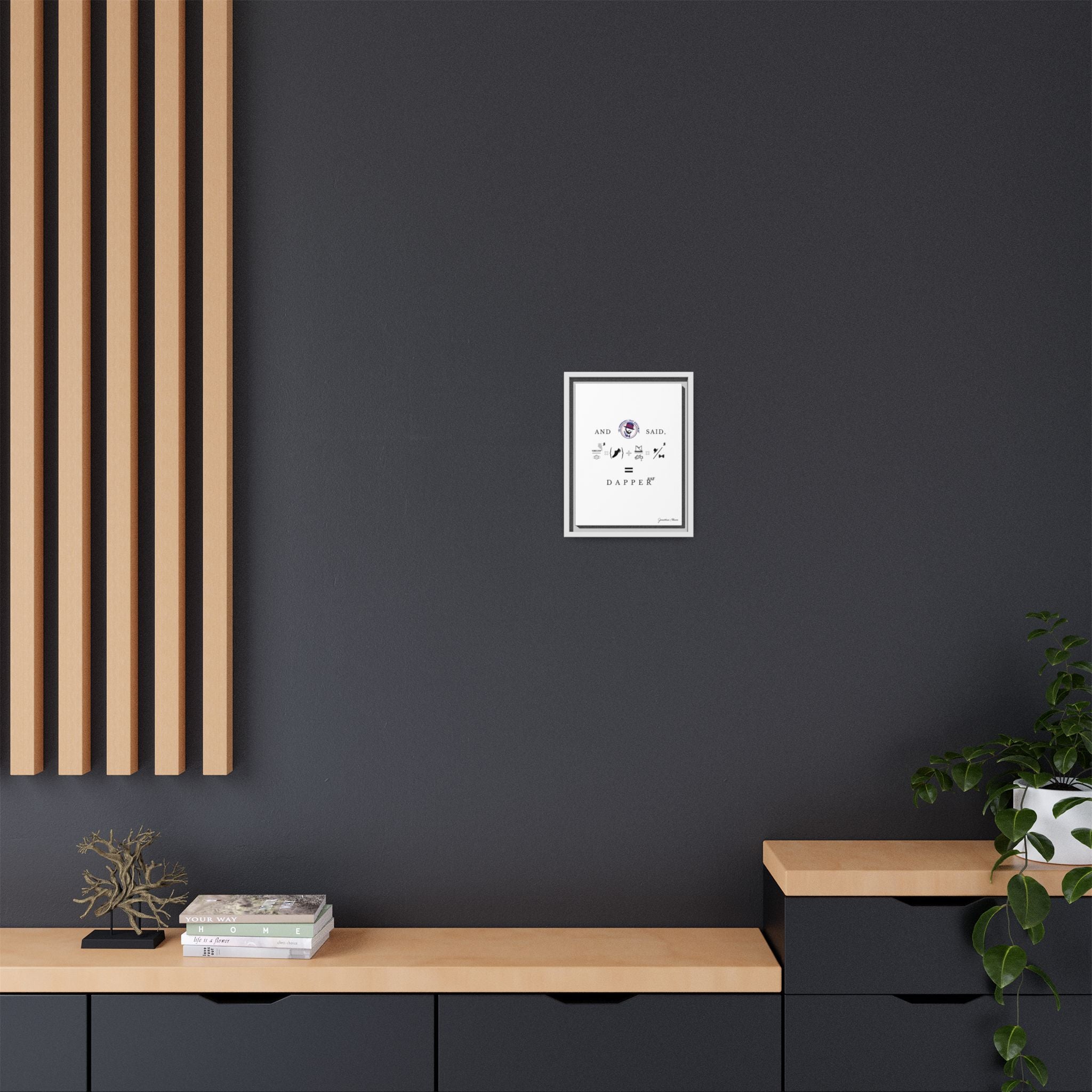 House of Dappierre #DAPPERAF Framed Matte Canvas Art