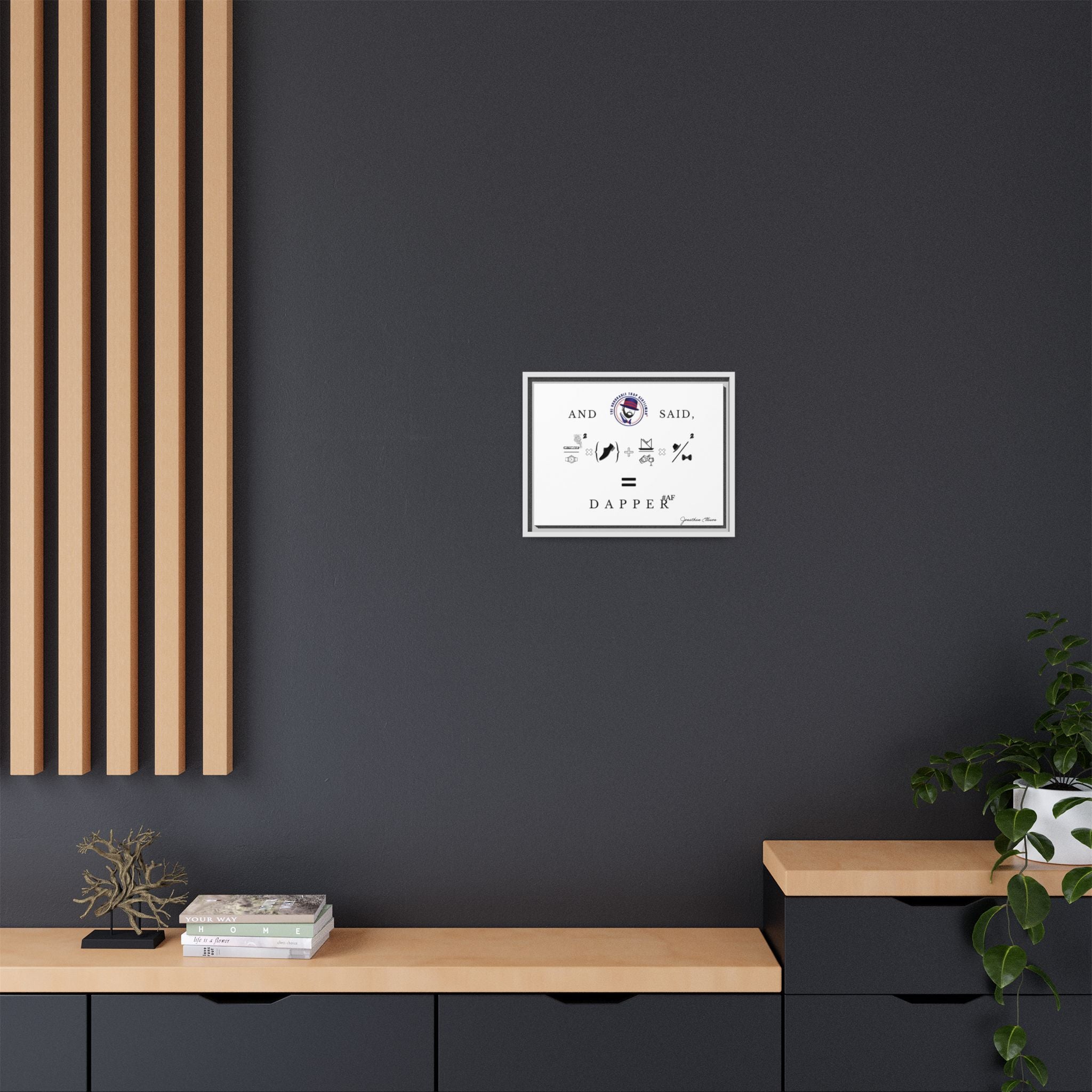 House of Dappierre #DAPPERAF Framed Matte Canvas Art