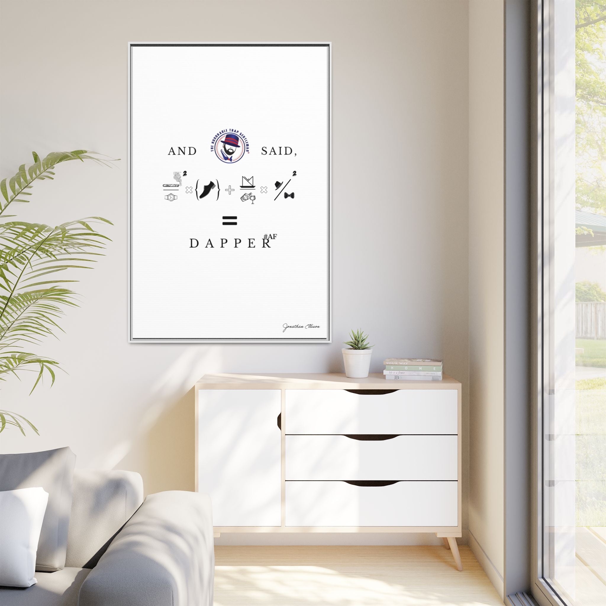 House of Dappierre #DAPPERAF Framed Matte Canvas Art
