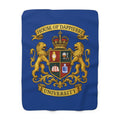 House of Dappierre University Sherpa Fleece Blue Blanket