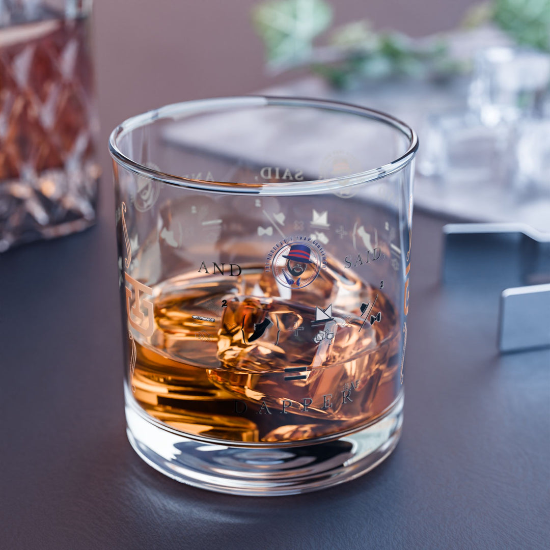 House of Dappierre EVERYDAY Collection Dapper Rocks Glass | 10oz | Perfect Gift for Whiskey Lovers