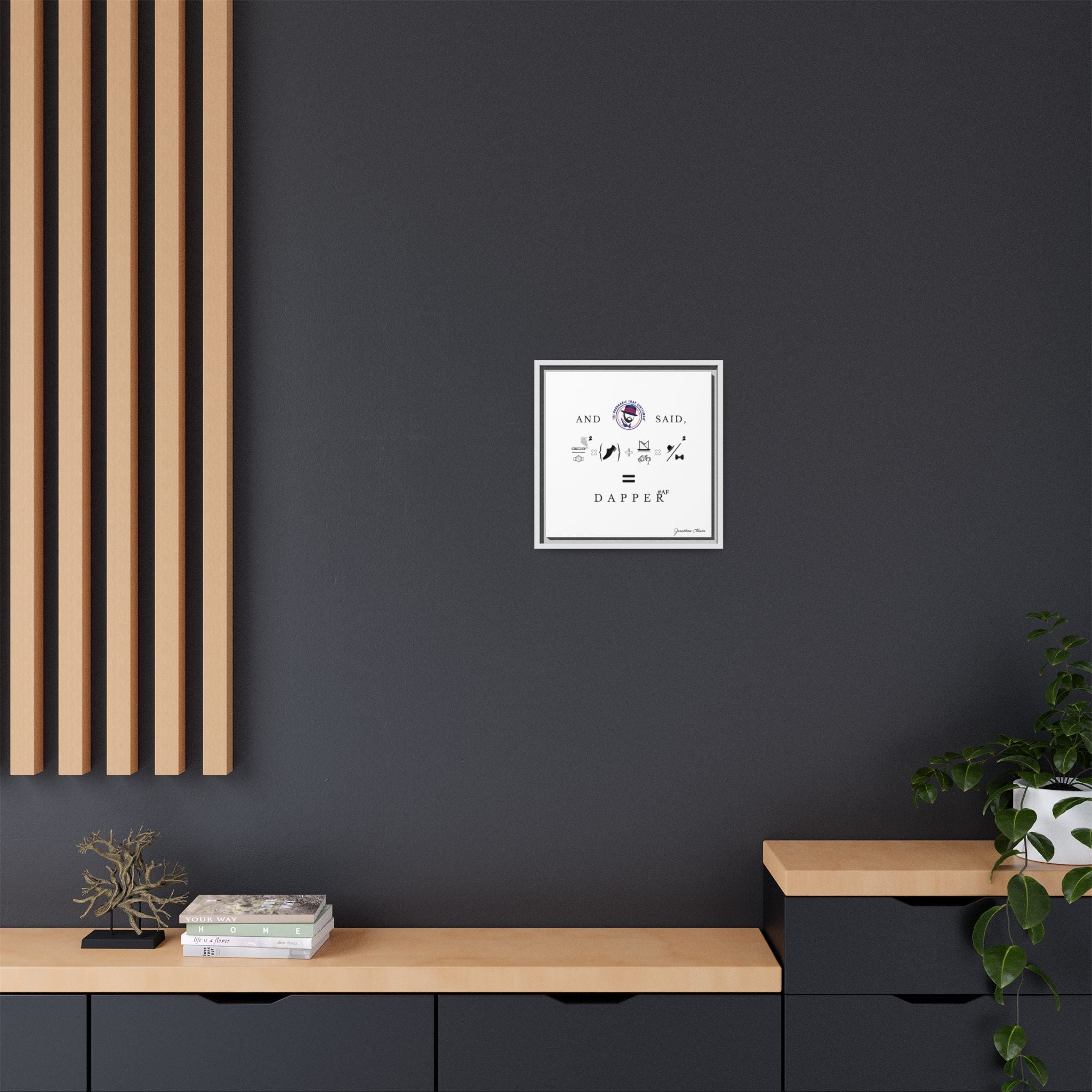House of Dappierre #DAPPERAF Framed Matte Canvas Art