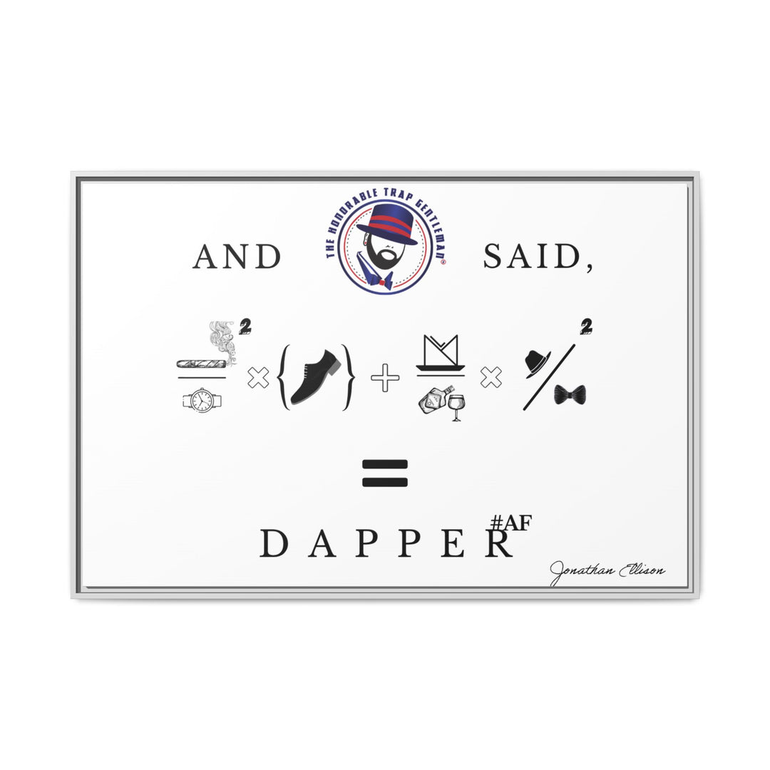 House of Dappierre #DAPPERAF Framed Matte Canvas Art