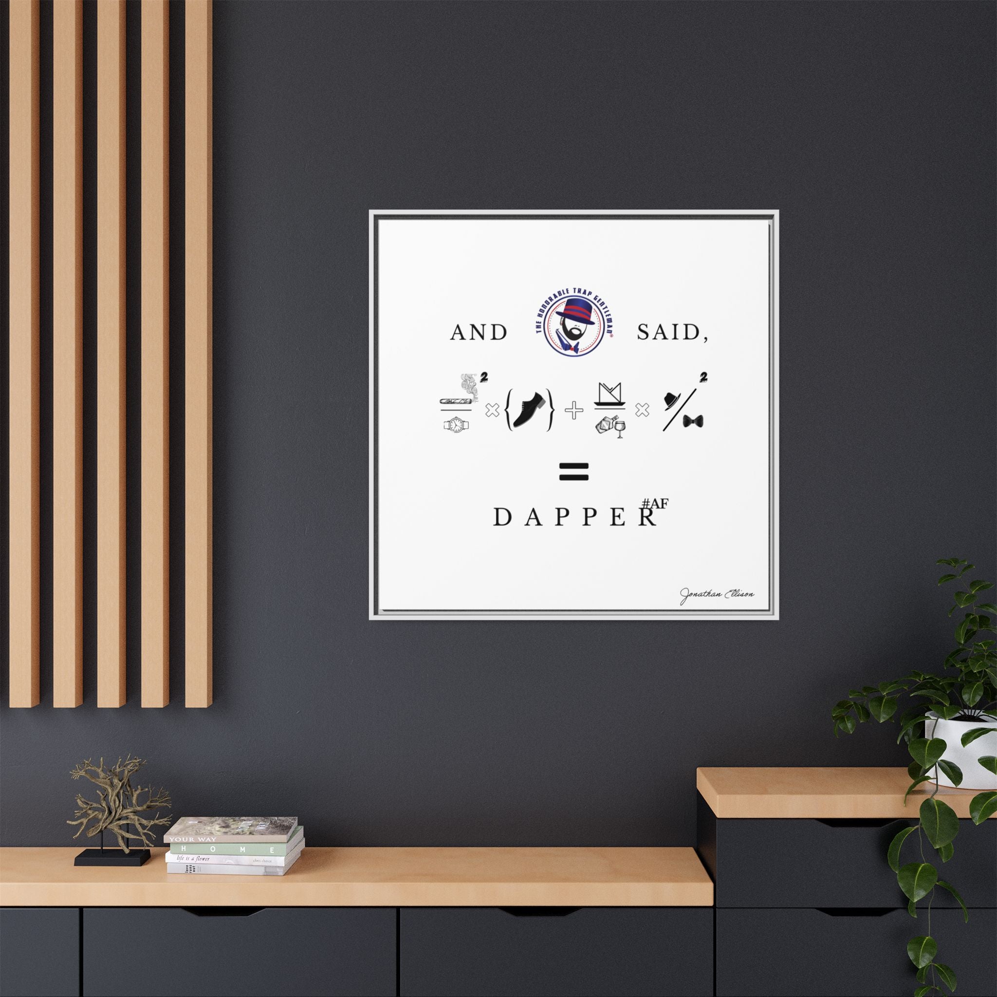 House of Dappierre #DAPPERAF Framed Matte Canvas Art