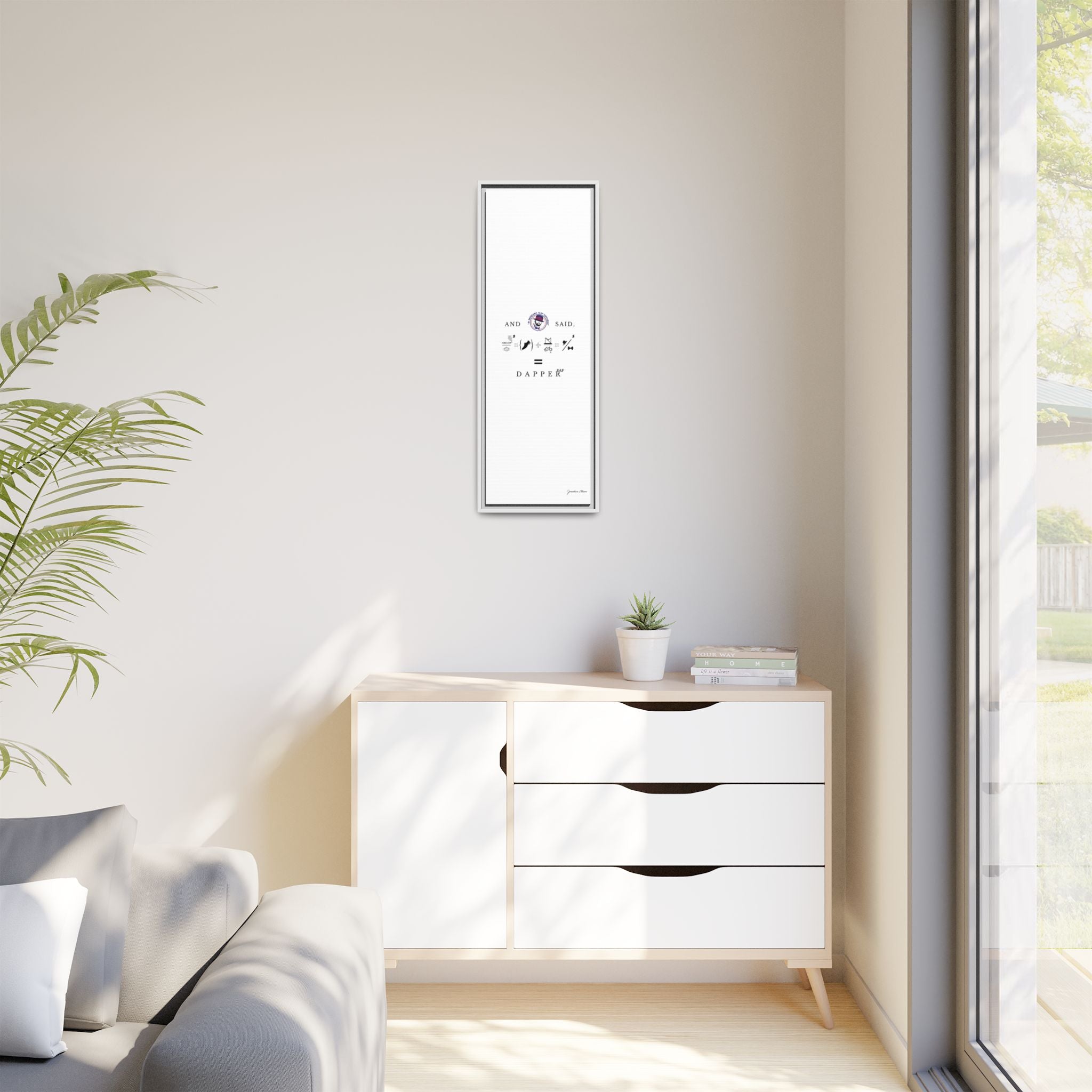 House of Dappierre #DAPPERAF Framed Matte Canvas Art