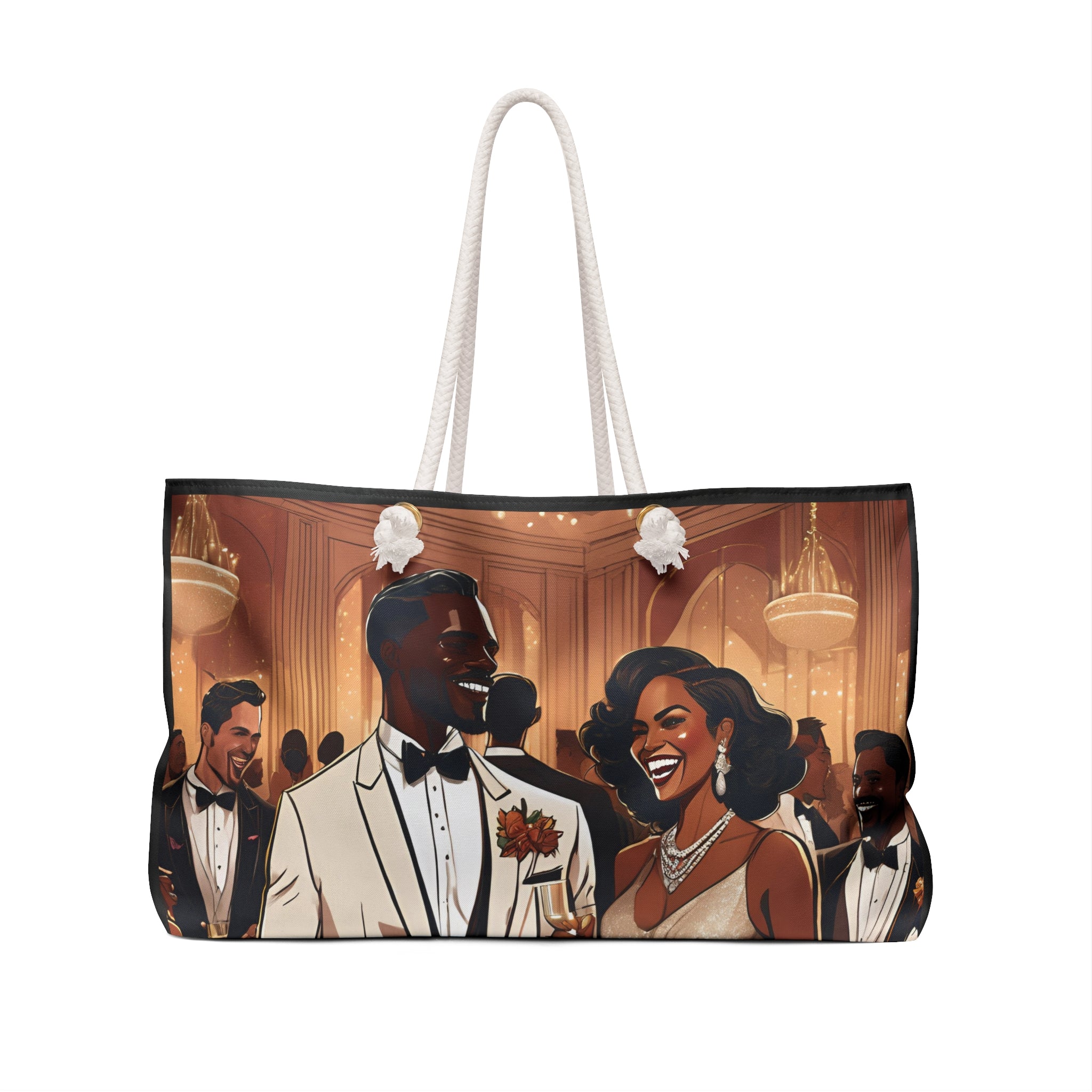 House of Dappierre Elegant Black-Tie Weekender Bag