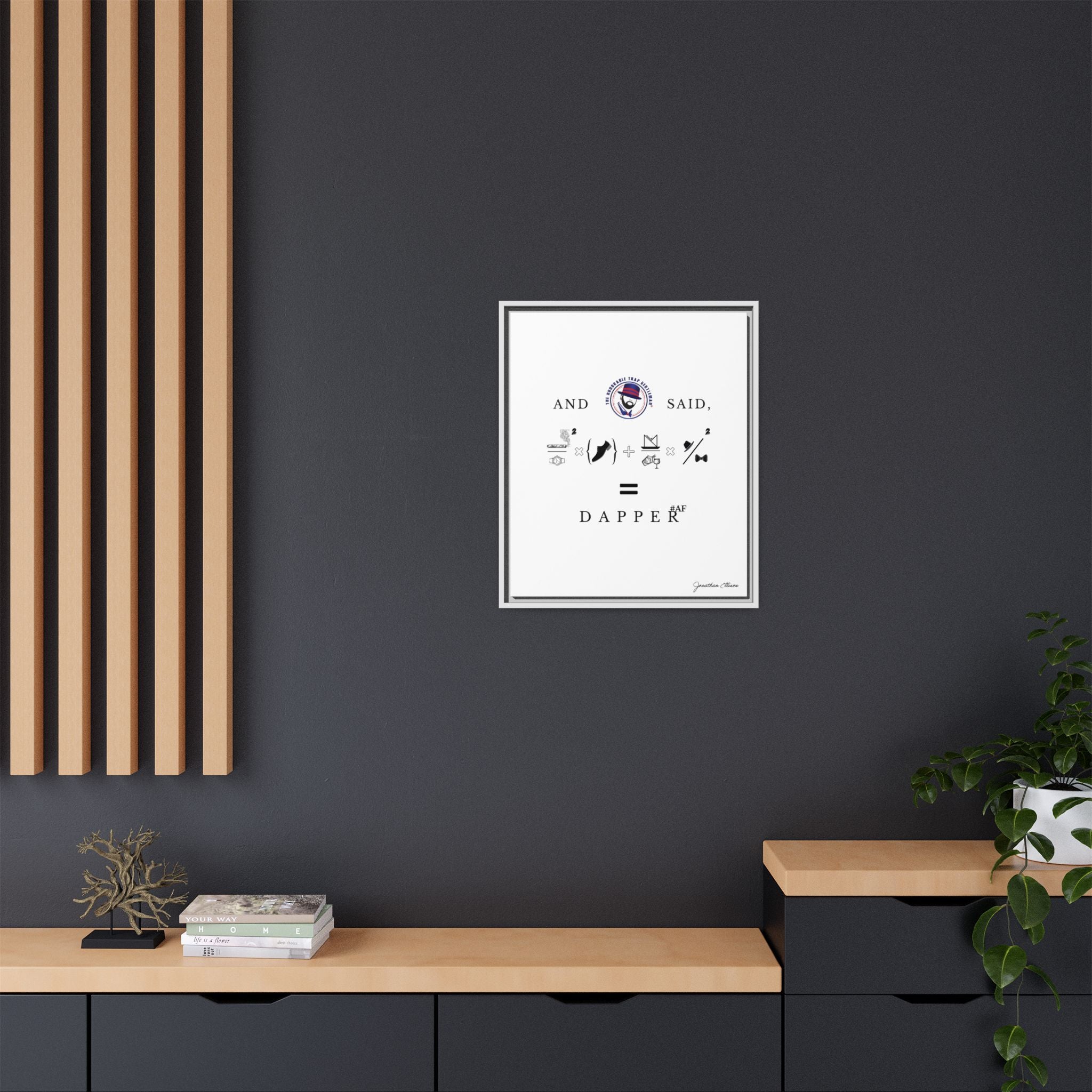 House of Dappierre #DAPPERAF Framed Matte Canvas Art