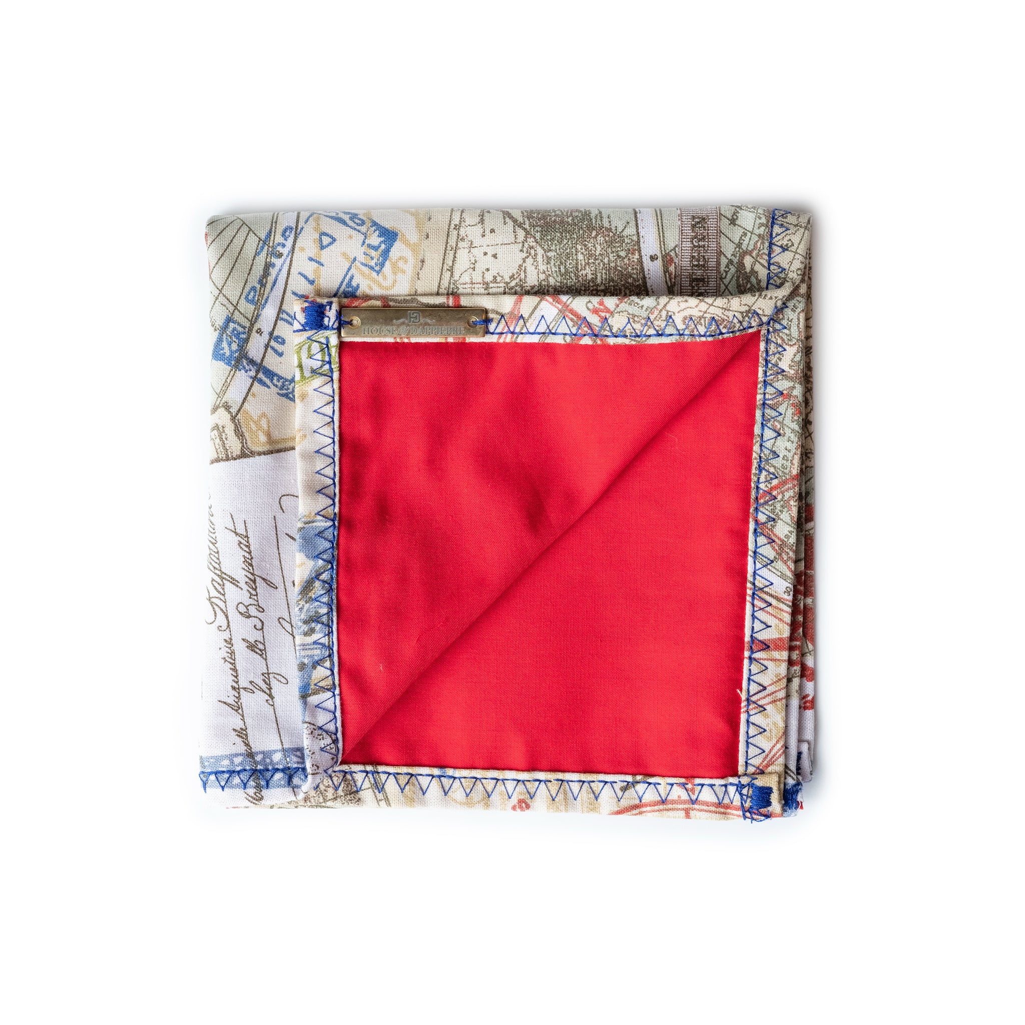 Earth Map Pocket Square | Map Pocket Square | House of Dappierre