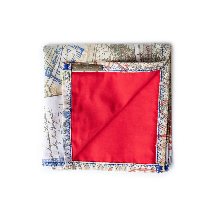 Earth Map Pocket Square | Map Pocket Square | House of Dappierre
