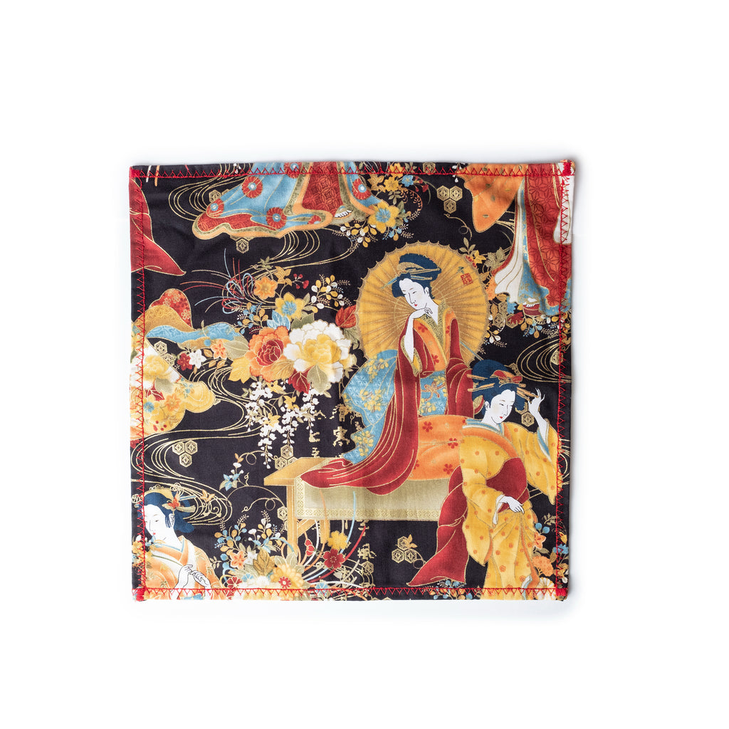 Geisha Pocket Square | Dark Geisha Pocket Square | House of Dappierre