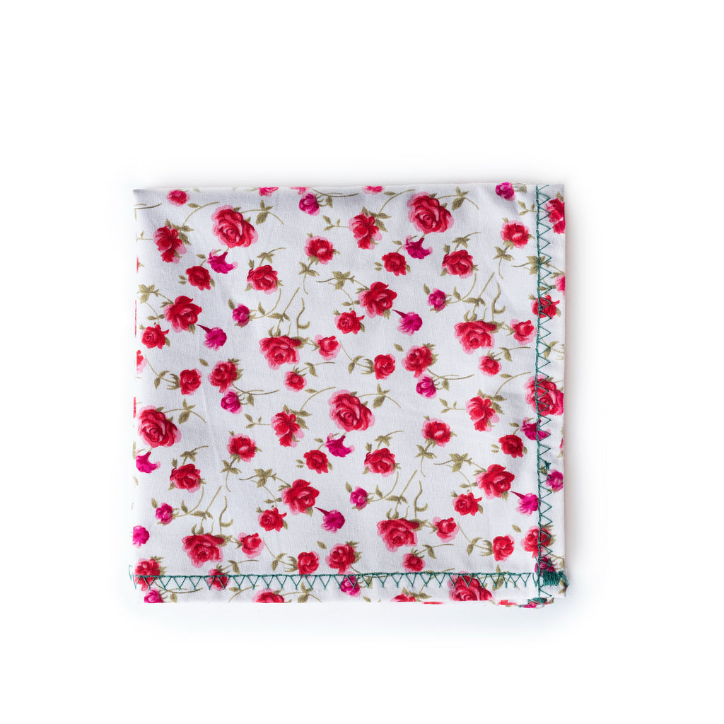 Rose Print Pocket Square | Rose Pocket Square | House of Dappierre