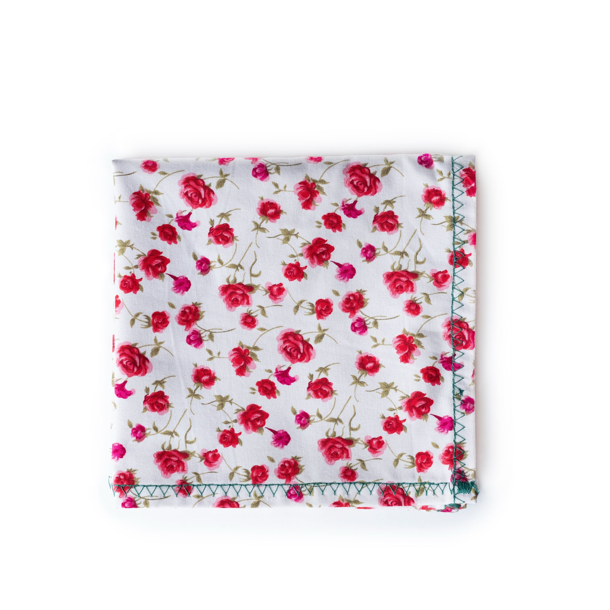 Rose Print Pocket Square | Rose Pocket Square | House of Dappierre