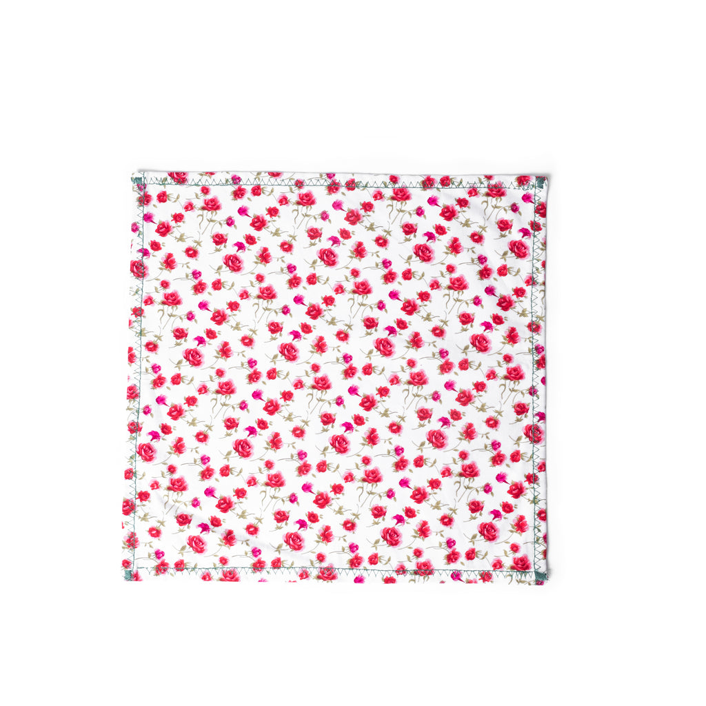 Rose Print Pocket Square | Rose Pocket Square | House of Dappierre