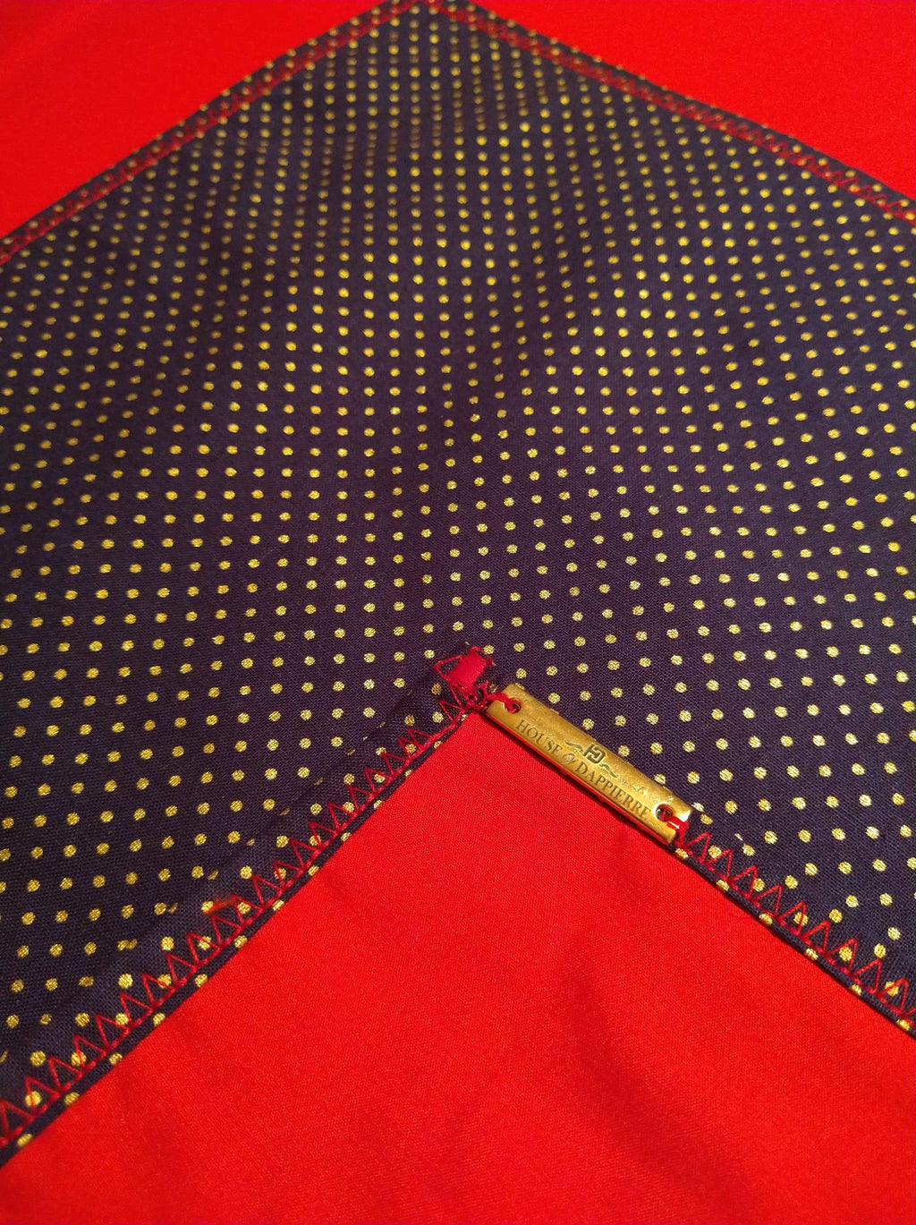 Dotted Pocket Square | Dotted Navy Pocket Square | House of Dappierre