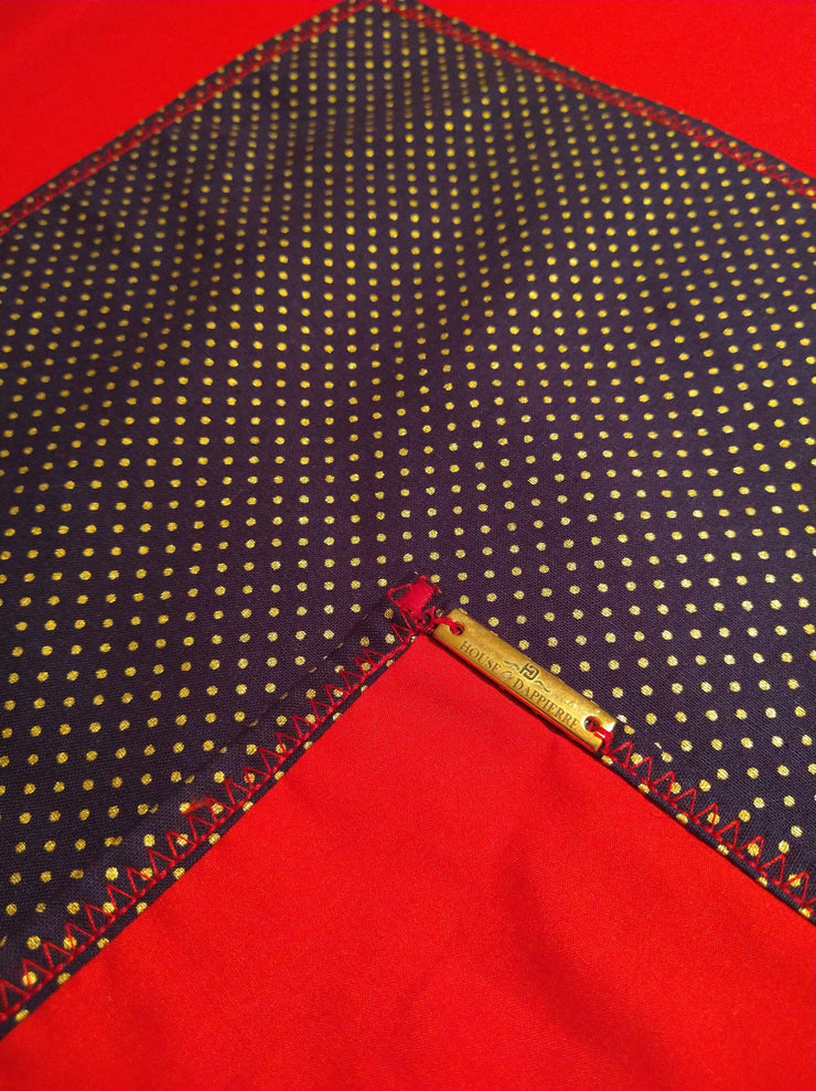 Dotted Pocket Square | Dotted Navy Pocket Square | House of Dappierre