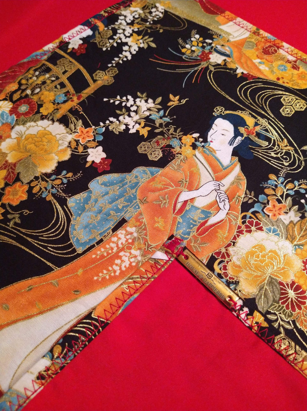 Geisha Pocket Square | Dark Geisha Pocket Square | House of Dappierre