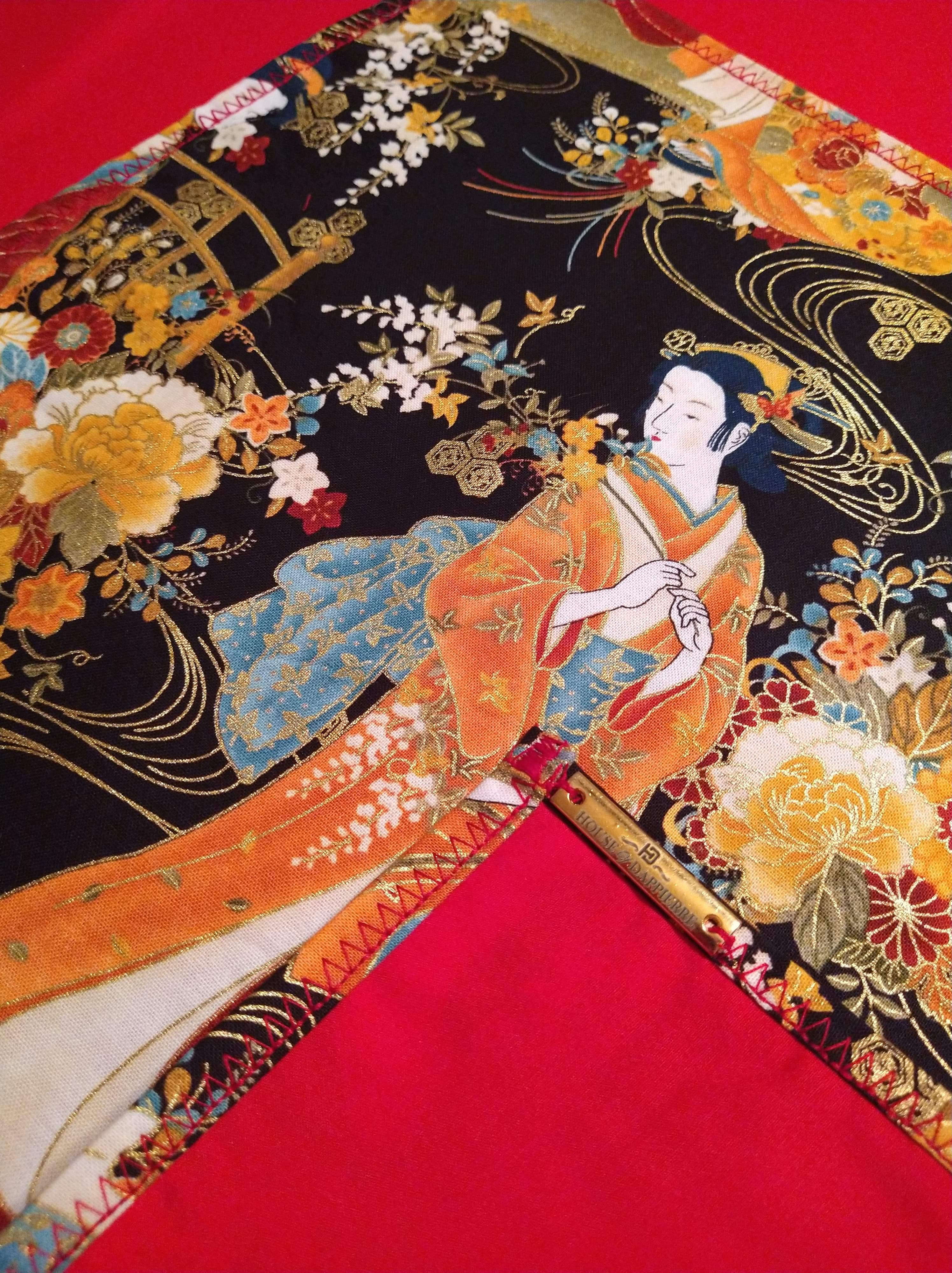 Geisha Pocket Square | Dark Geisha Pocket Square | House of Dappierre