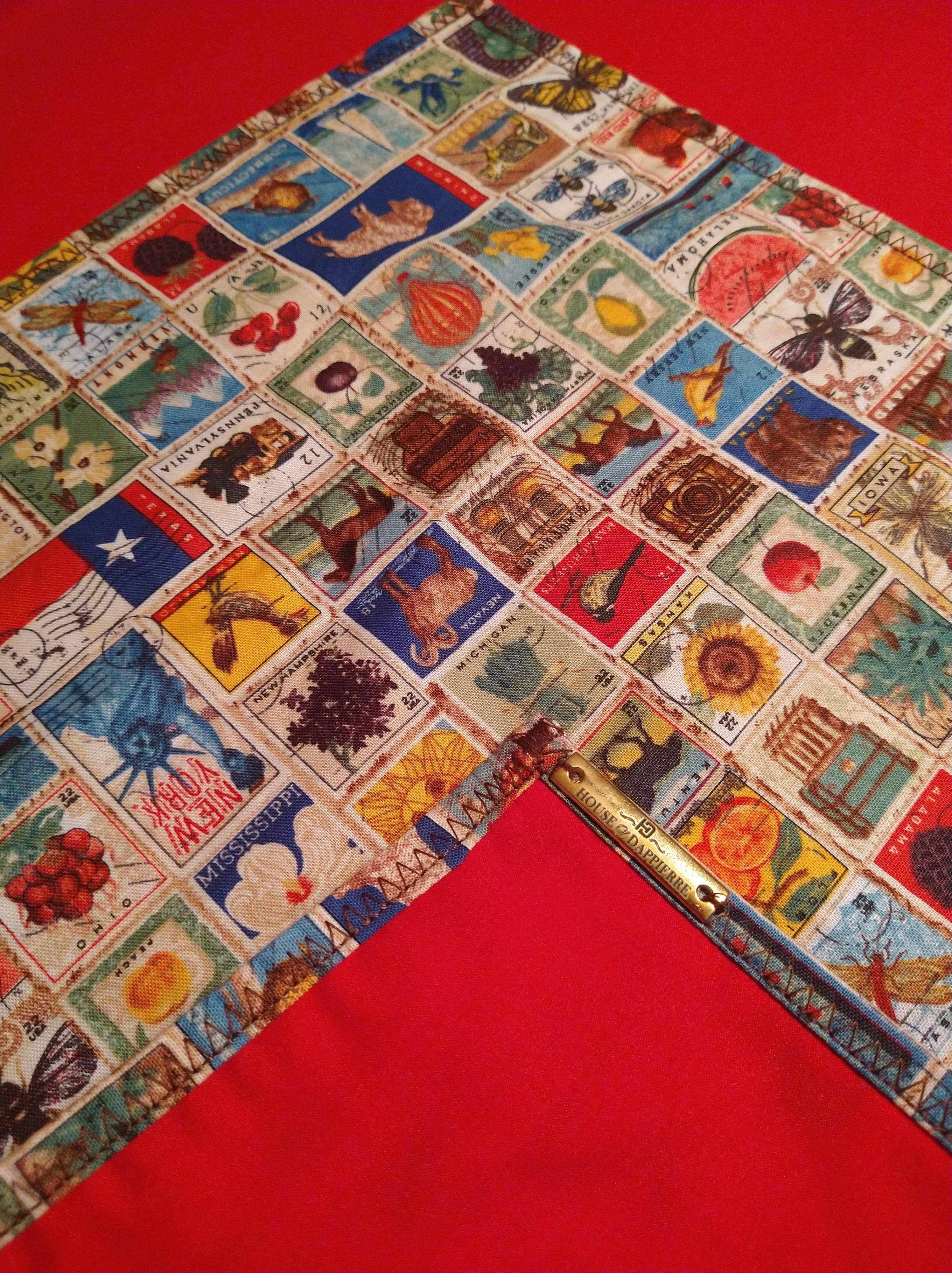 Stamps Print Pocket Square | Stamps Pocket Square | House of Dappierre